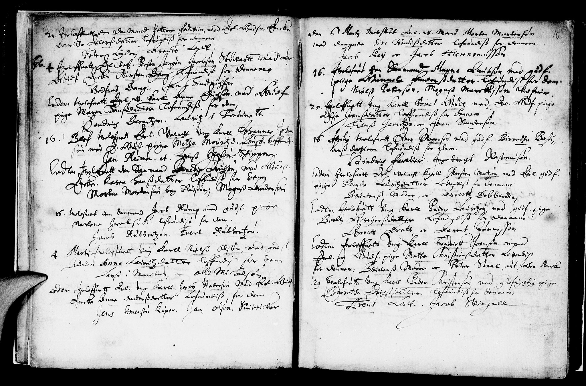 Domkirken sokneprestembete, AV/SAB-A-74801/H/Haa/L0006: Parish register (official) no. A 6, 1663-1683, p. 10