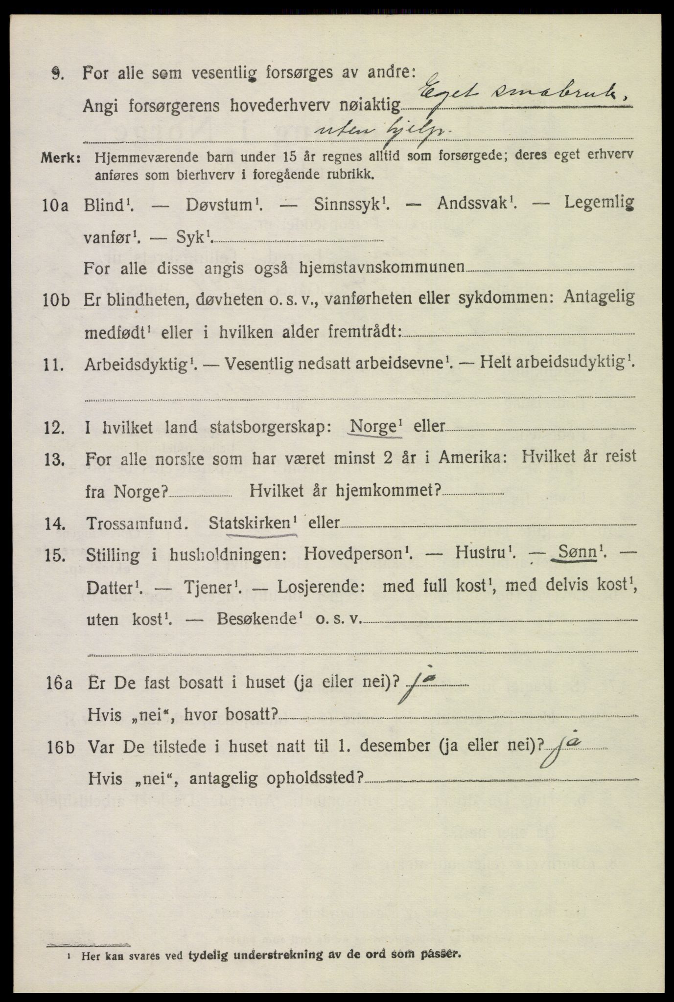 SAH, 1920 census for Løten, 1920, p. 14218