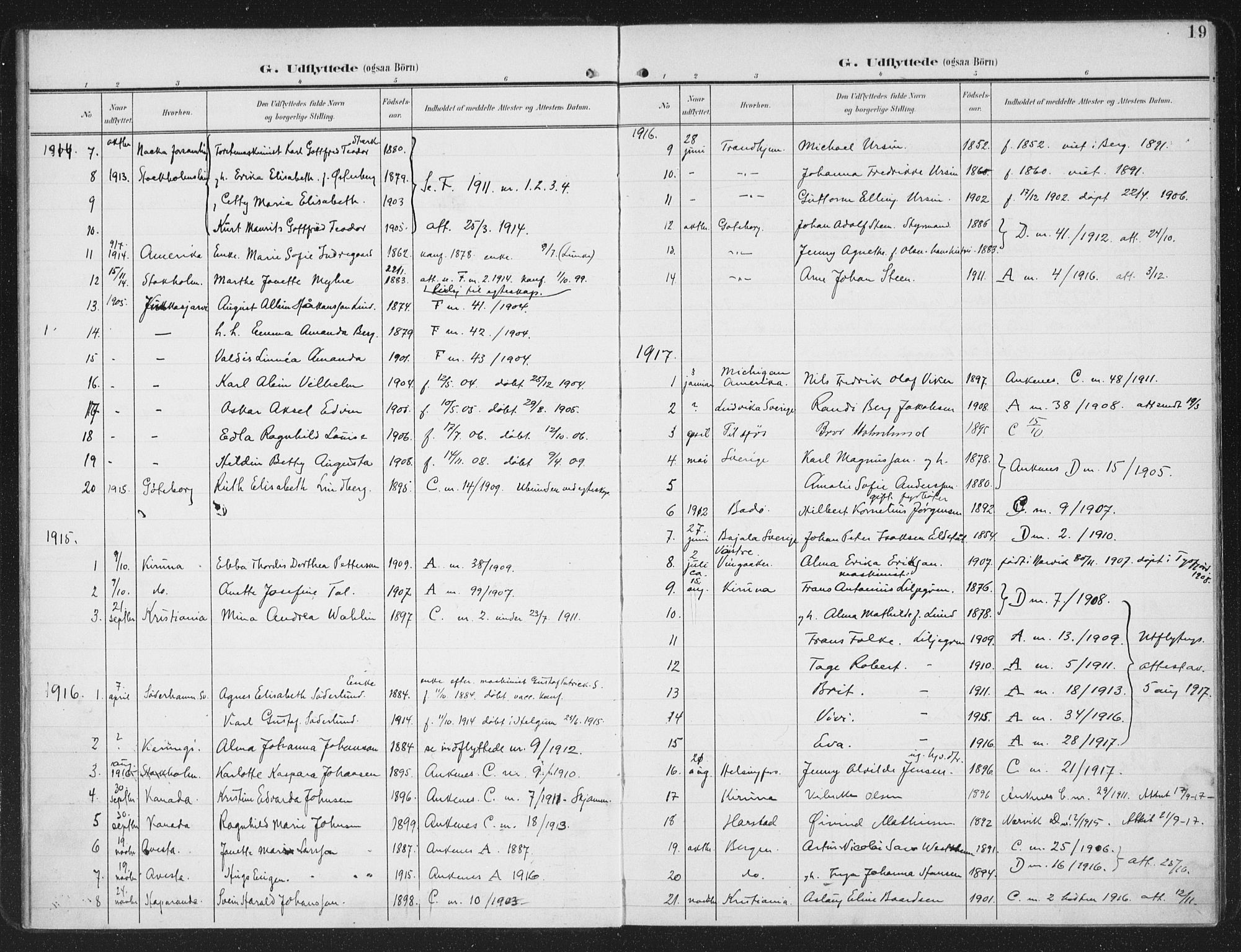 Ministerialprotokoller, klokkerbøker og fødselsregistre - Nordland, SAT/A-1459/871/L0986: Parish register (official) no. 871A02, 1902-1925, p. 19