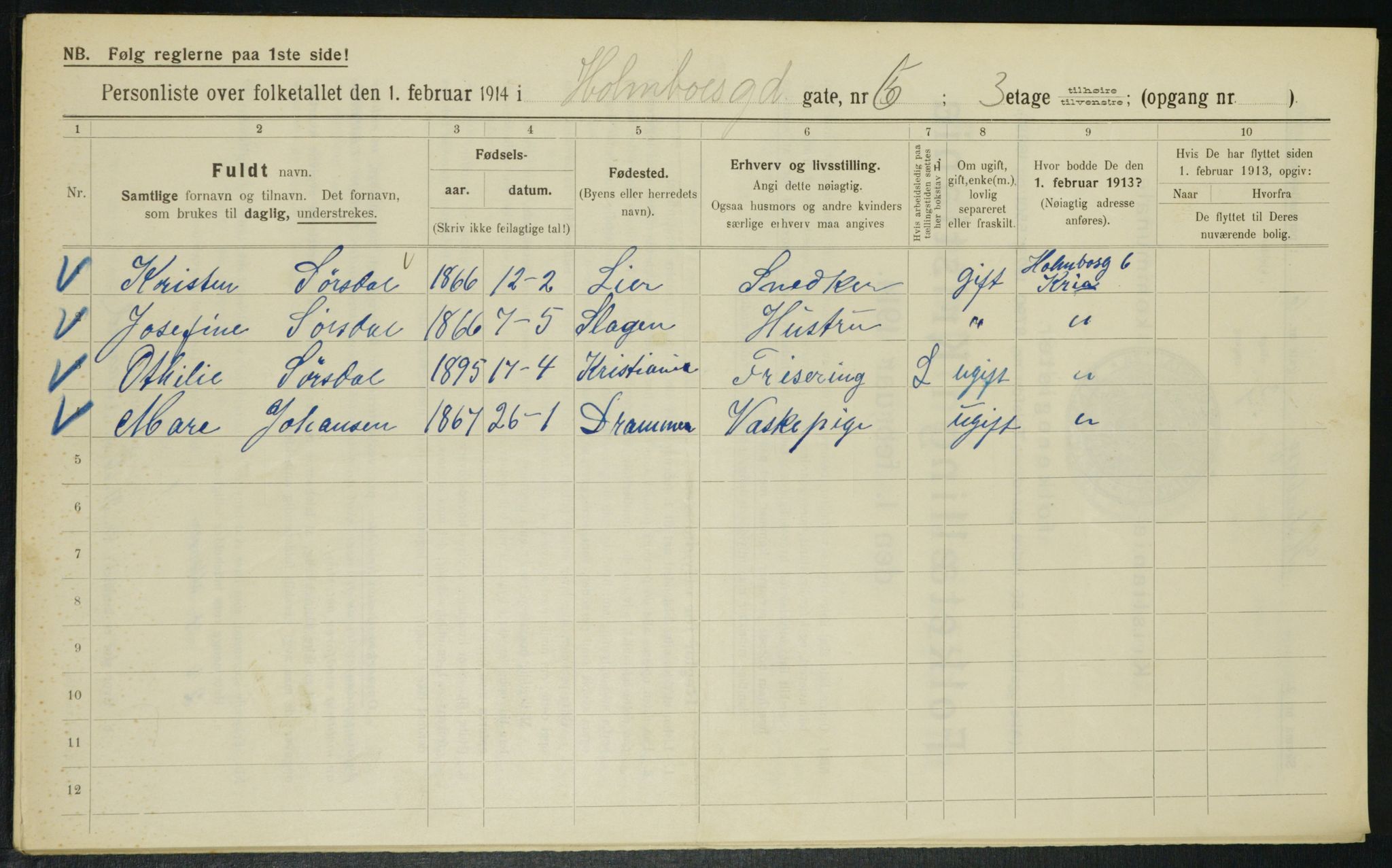 OBA, Municipal Census 1914 for Kristiania, 1914, p. 40859