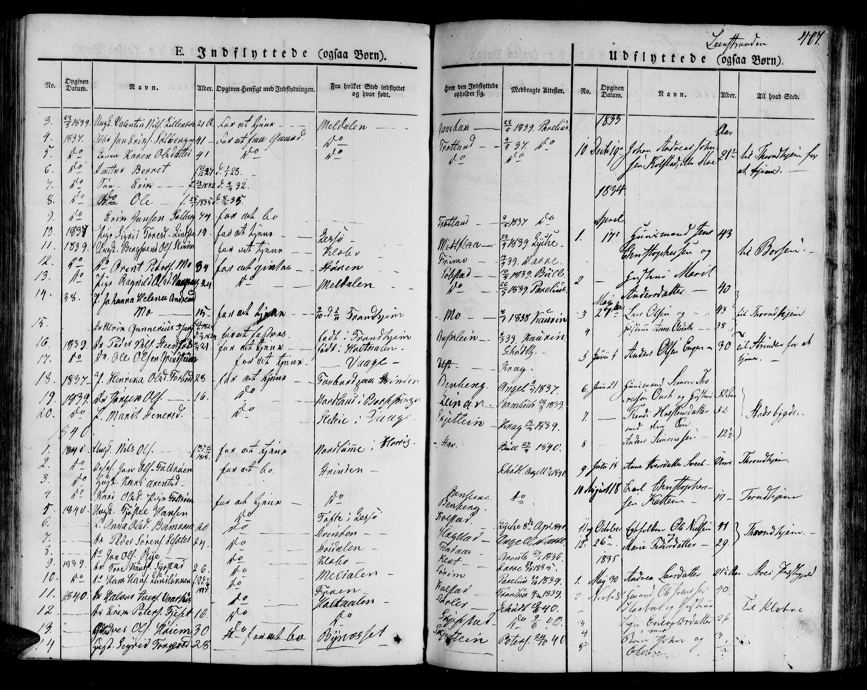 Ministerialprotokoller, klokkerbøker og fødselsregistre - Sør-Trøndelag, SAT/A-1456/691/L1071: Parish register (official) no. 691A05 /2, 1826-1841, p. 407