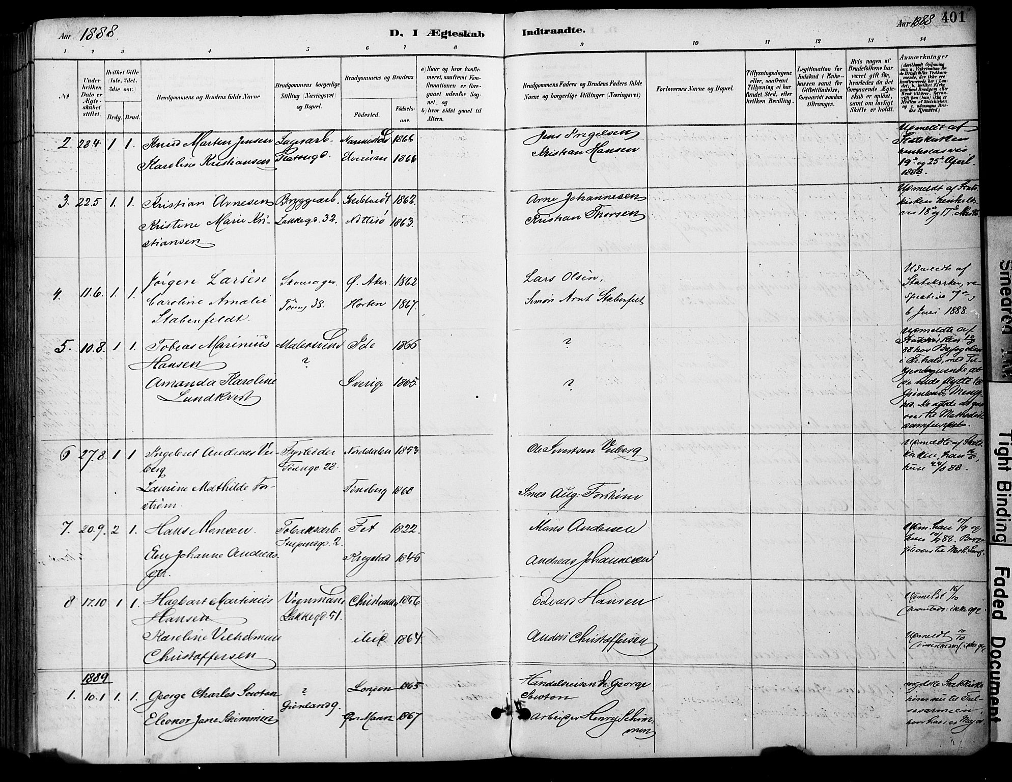 Grønland prestekontor Kirkebøker, SAO/A-10848/F/Fa/L0013: Parish register (official) no. 13, 1887-1906, p. 401
