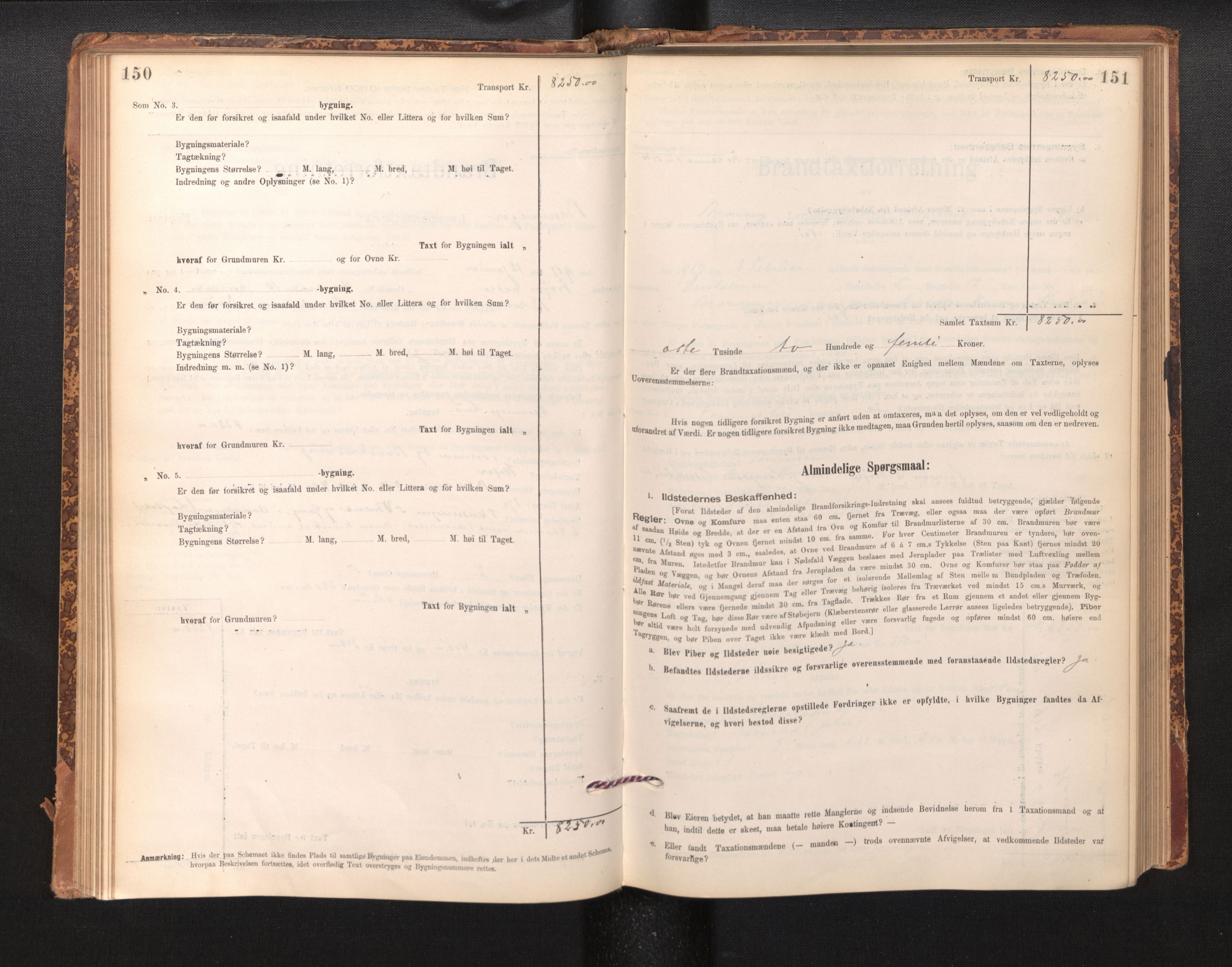 Lensmannen i Bremanger, SAB/A-26701/0012/L0007: Branntakstprotokoll, skjematakst, 1895-1936, p. 150-151