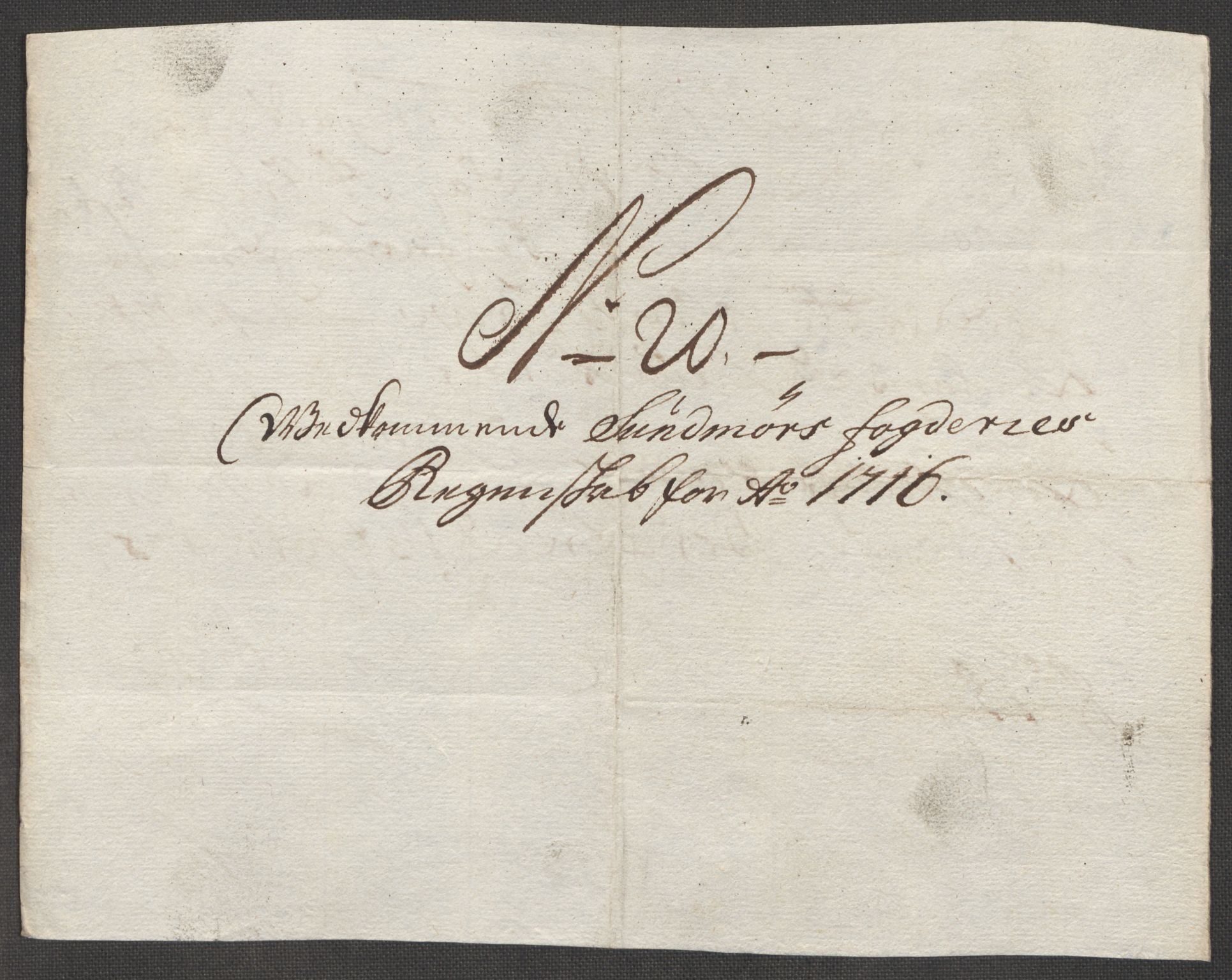 Rentekammeret inntil 1814, Reviderte regnskaper, Fogderegnskap, AV/RA-EA-4092/R54/L3568: Fogderegnskap Sunnmøre, 1716, p. 122