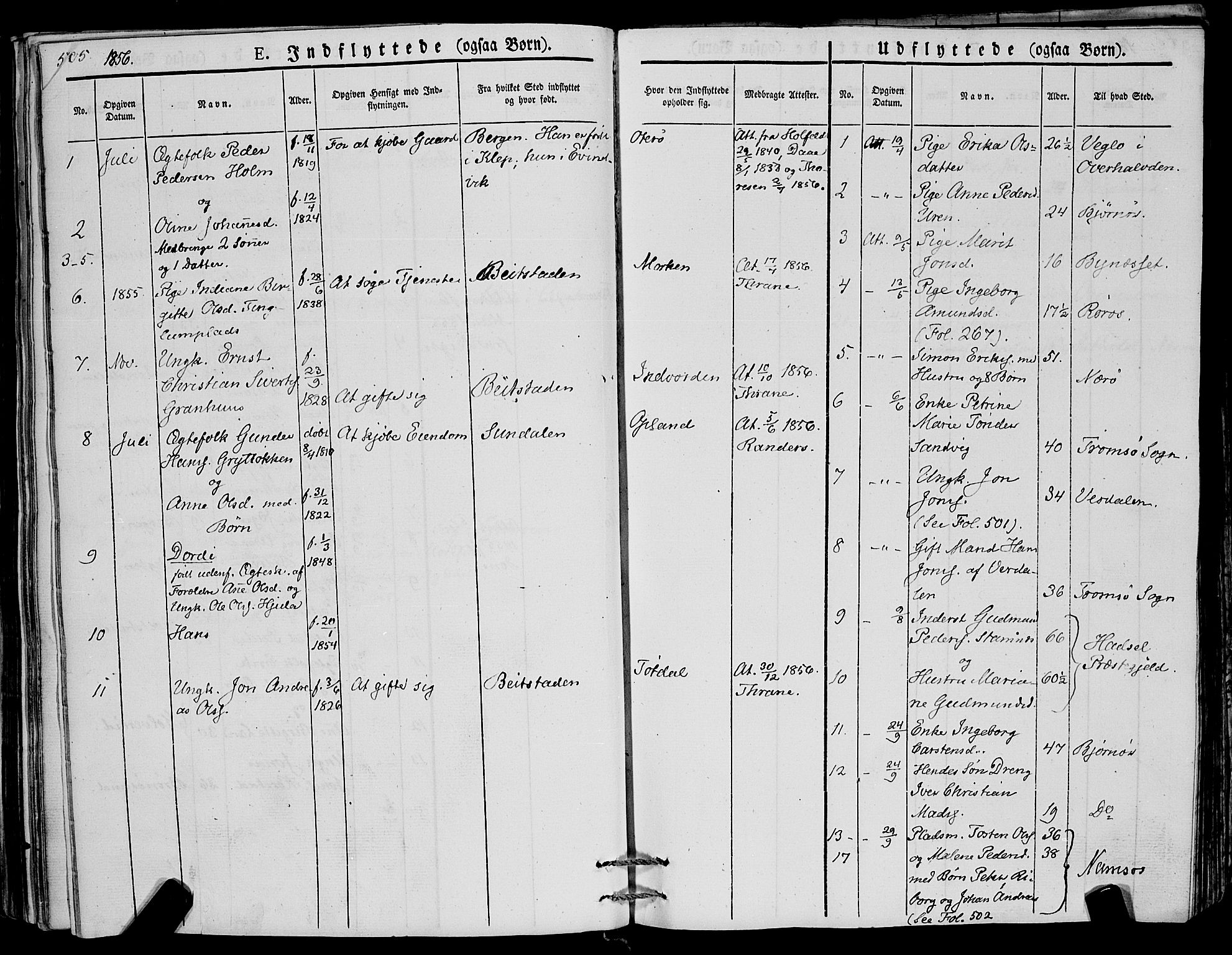 Ministerialprotokoller, klokkerbøker og fødselsregistre - Nord-Trøndelag, SAT/A-1458/773/L0614: Parish register (official) no. 773A05, 1831-1856, p. 505