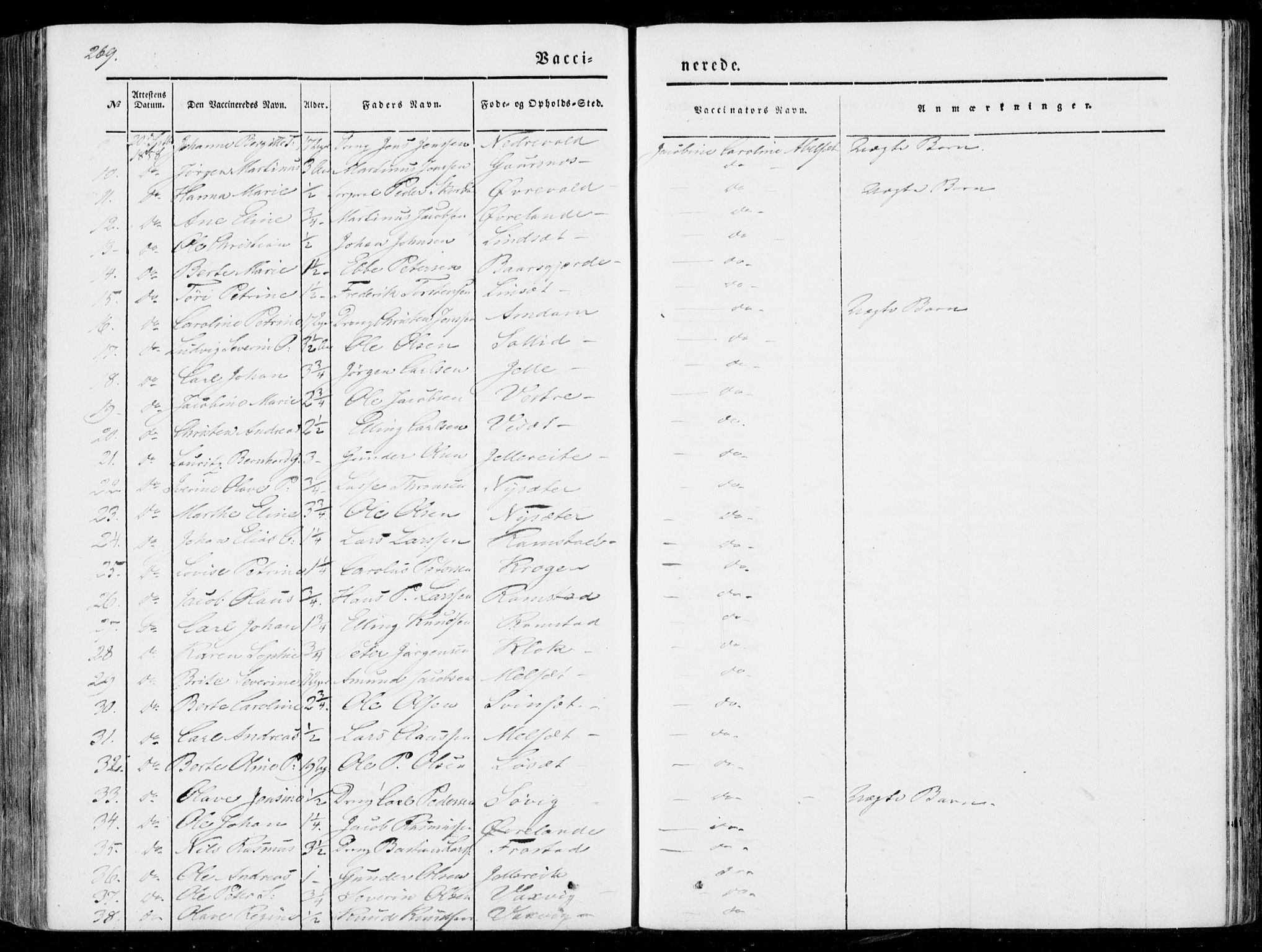 Ministerialprotokoller, klokkerbøker og fødselsregistre - Møre og Romsdal, SAT/A-1454/522/L0313: Parish register (official) no. 522A08, 1852-1862, p. 269