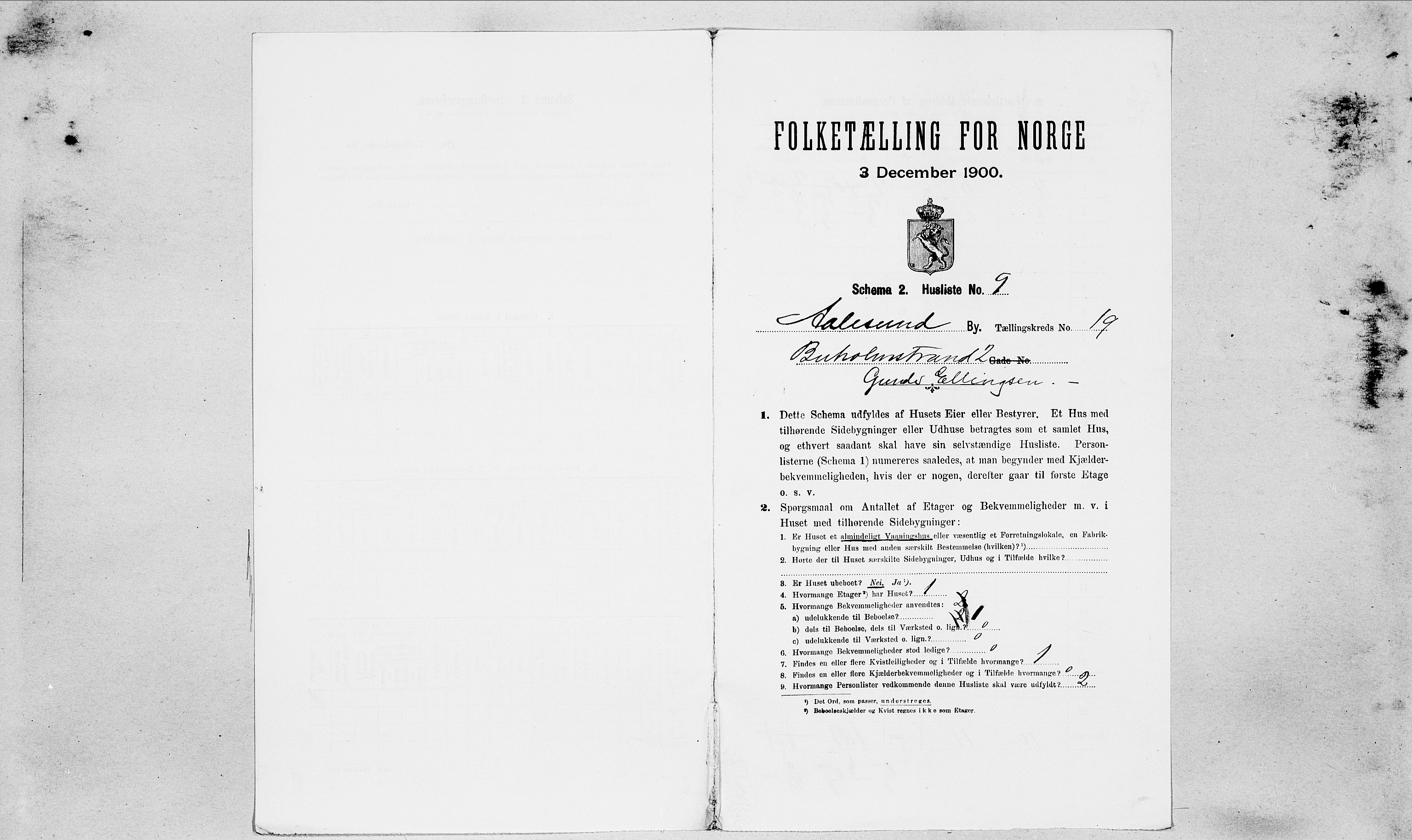 SAT, 1900 census for Ålesund, 1900, p. 4666