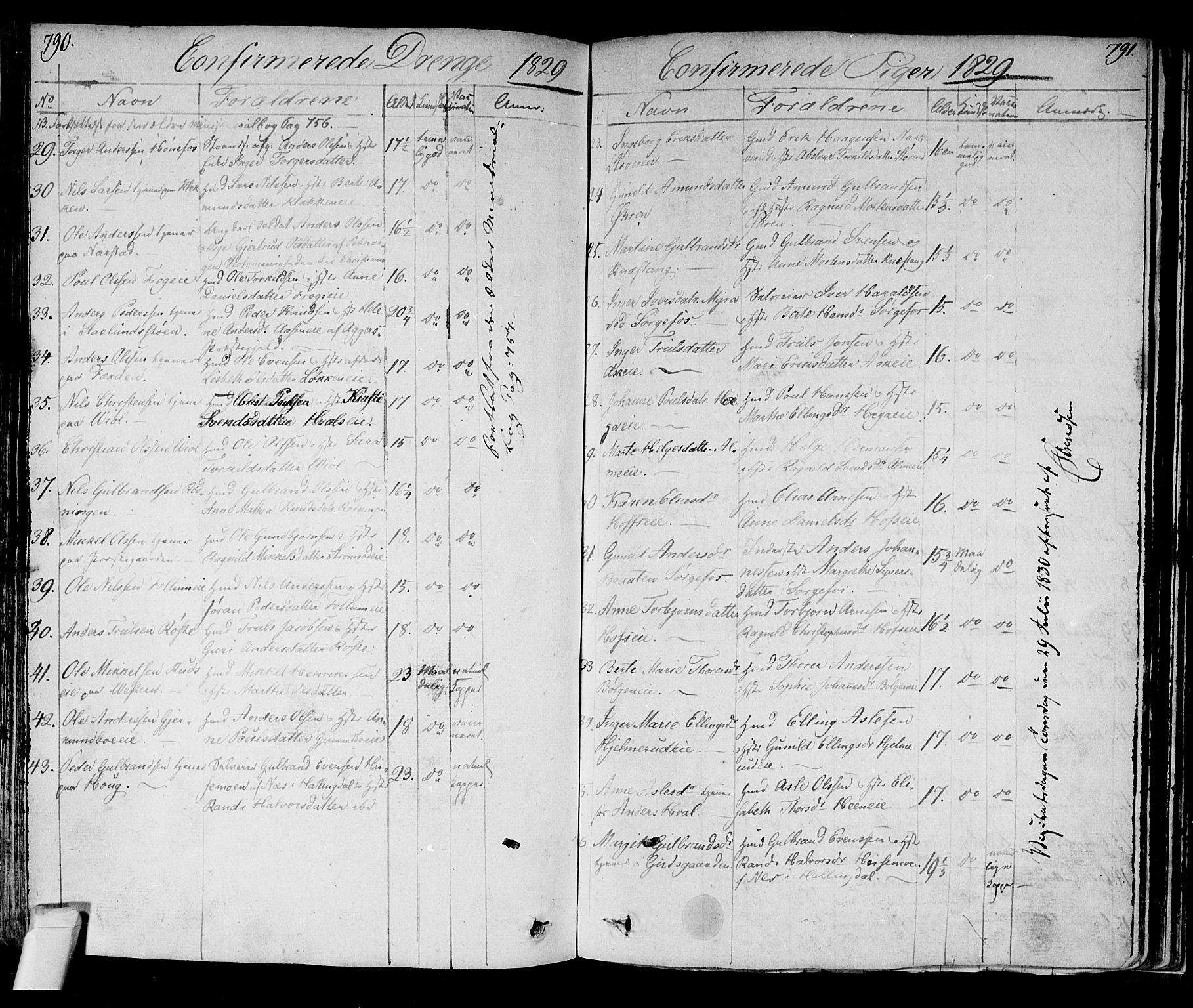 Norderhov kirkebøker, SAKO/A-237/F/Fa/L0009: Parish register (official) no. 9, 1819-1837, p. 790-791