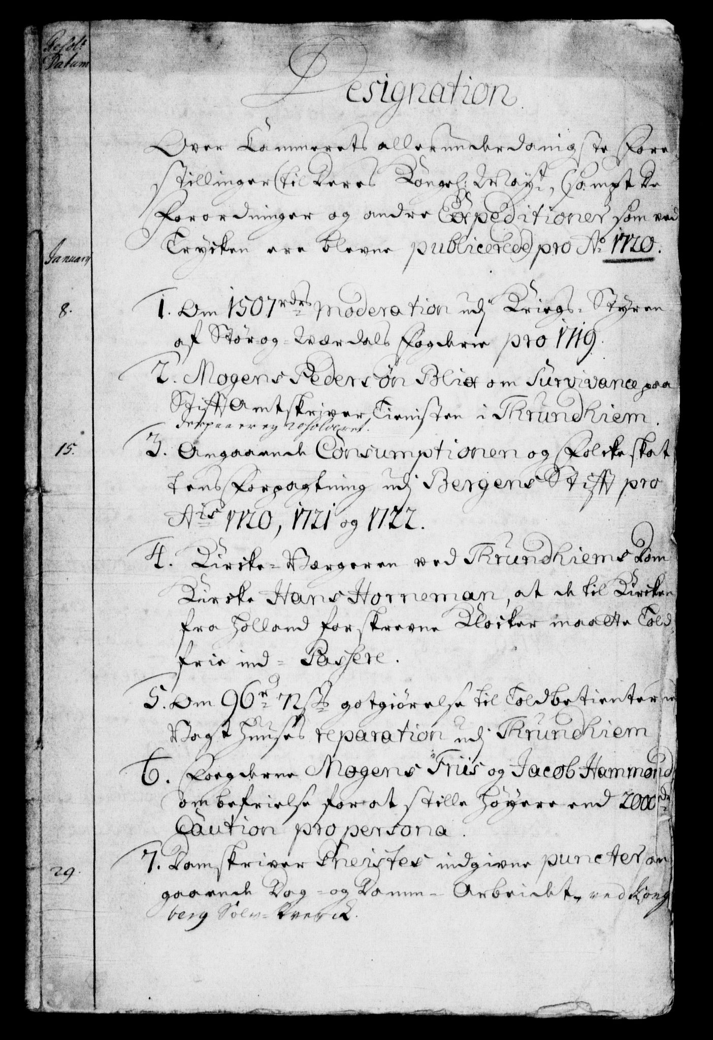 Rentekammeret, Kammerkanselliet, RA/EA-3111/G/Gf/Gfb/L0001: Register til norske relasjons- og resolusjonsprotokoller (merket RK 52.96), 1720-1749, p. 132