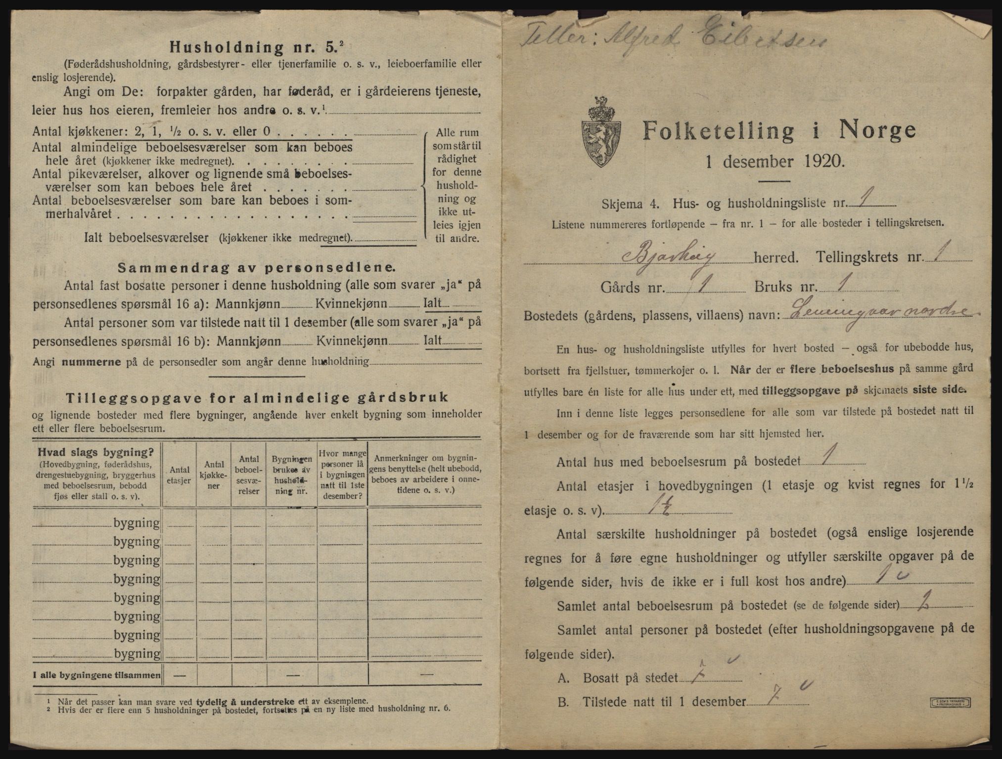 SATØ, 1920 census for Bjarkøy, 1920, p. 47