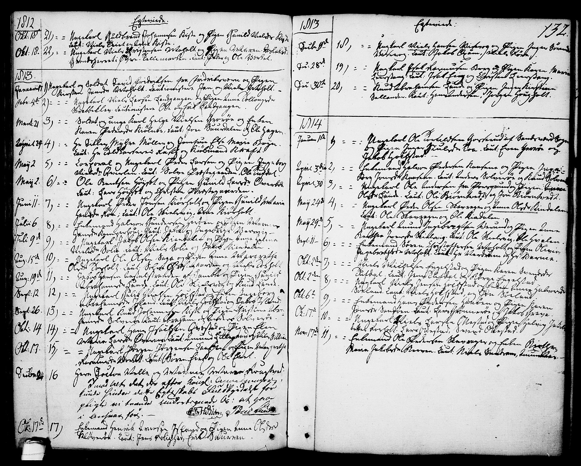 Eidanger kirkebøker, AV/SAKO-A-261/F/Fa/L0006: Parish register (official) no. 6, 1764-1814, p. 132