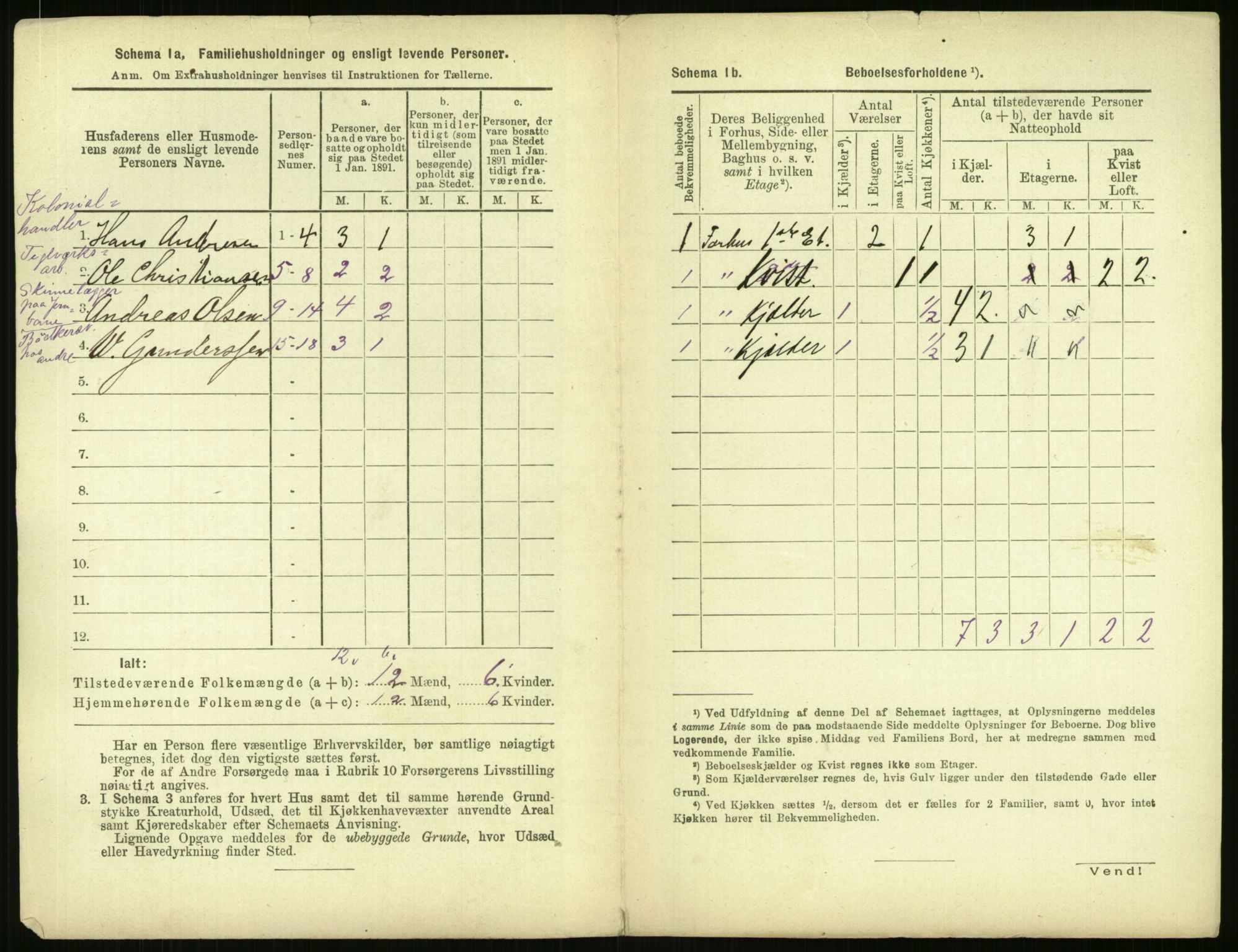 RA, 1891 census for 0301 Kristiania, 1891, p. 166900