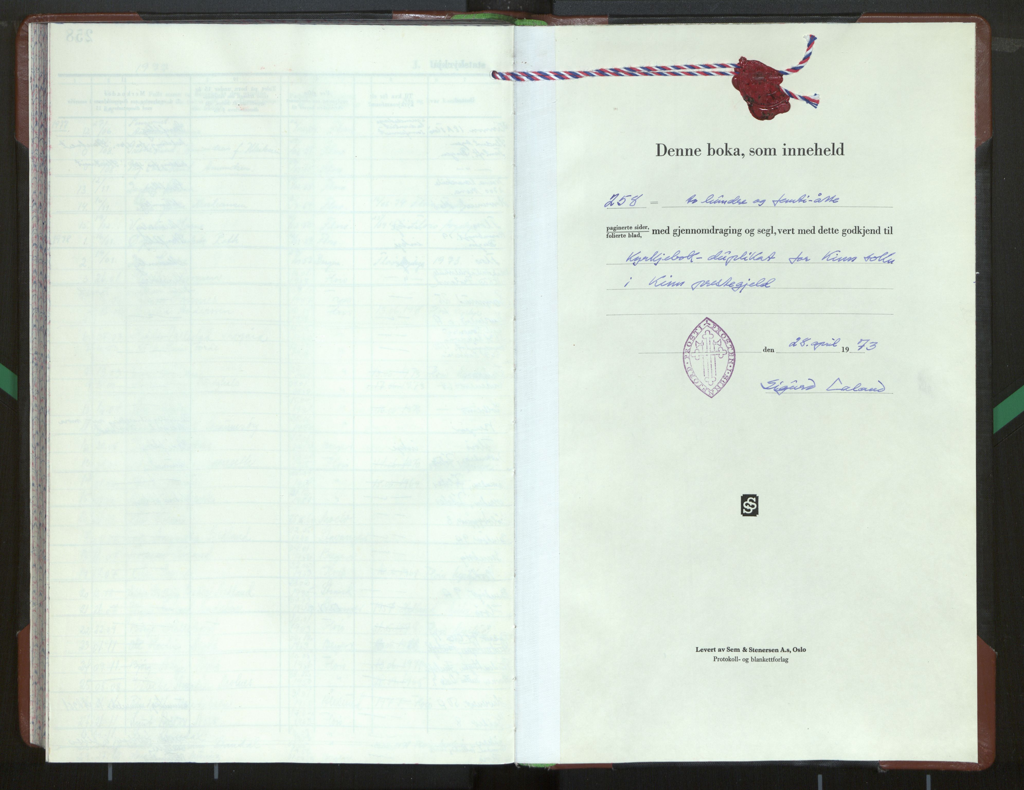 Kinn sokneprestembete, SAB/A-80801/H/Hab/Haba/L0005: Parish register (copy) no. A 5, 1973-1979