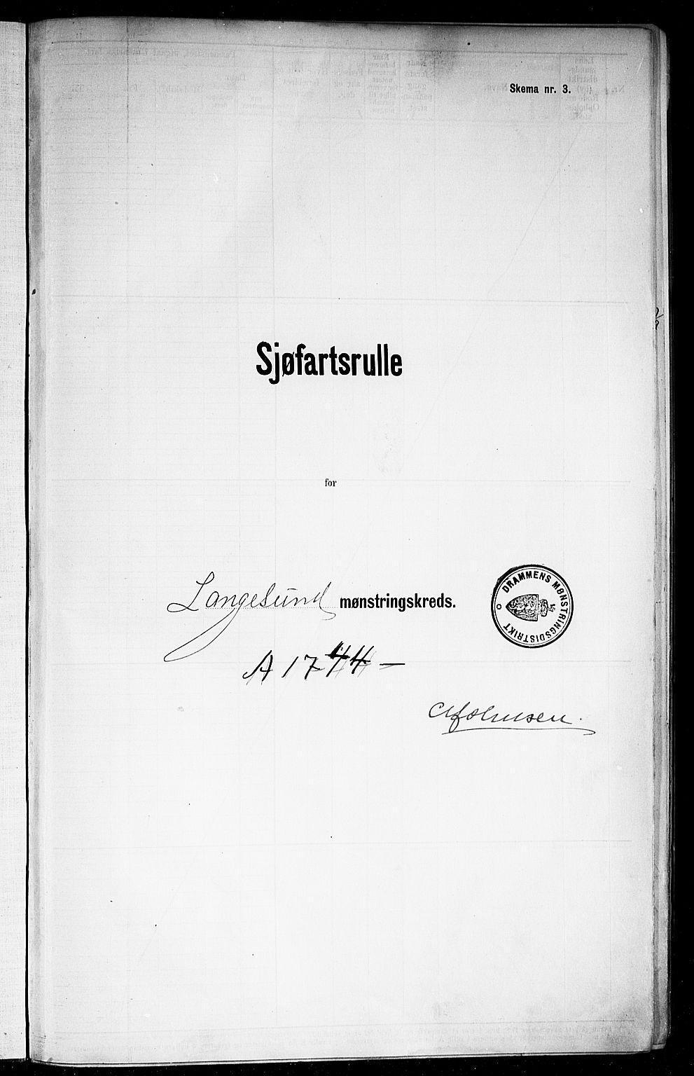 Langesund innrulleringskontor, SAKO/A-831/F/Fc/L0007: Hovedrulle, 1922-1947, p. 2