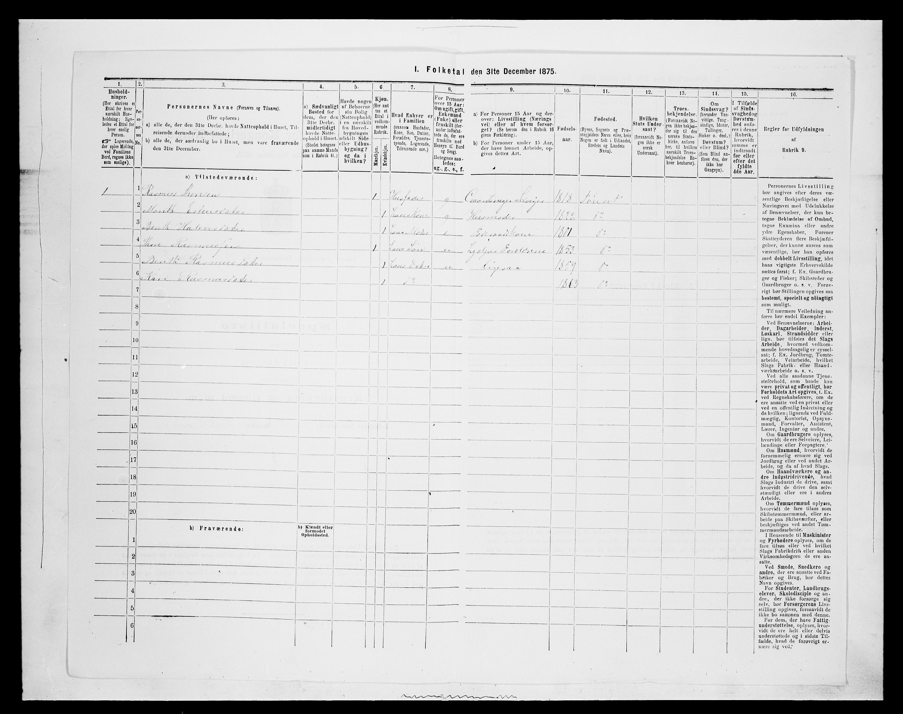 SAH, 1875 census for 0437P Tynset, 1875, p. 1059