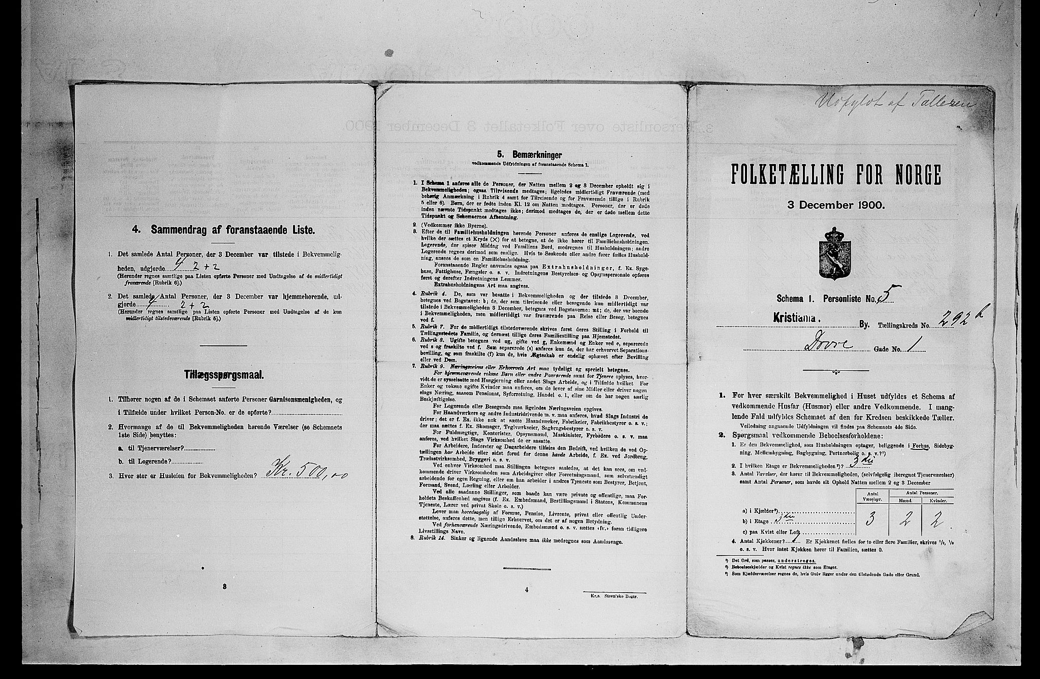 SAO, 1900 census for Kristiania, 1900, p. 16101