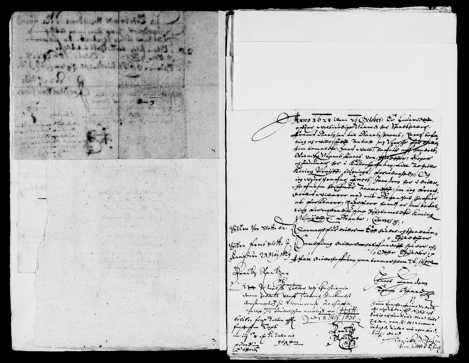 Rentekammeret inntil 1814, Reviderte regnskaper, Lensregnskaper, AV/RA-EA-5023/R/Rb/Rbh/L0001: Sager i Aker, 1628-1646