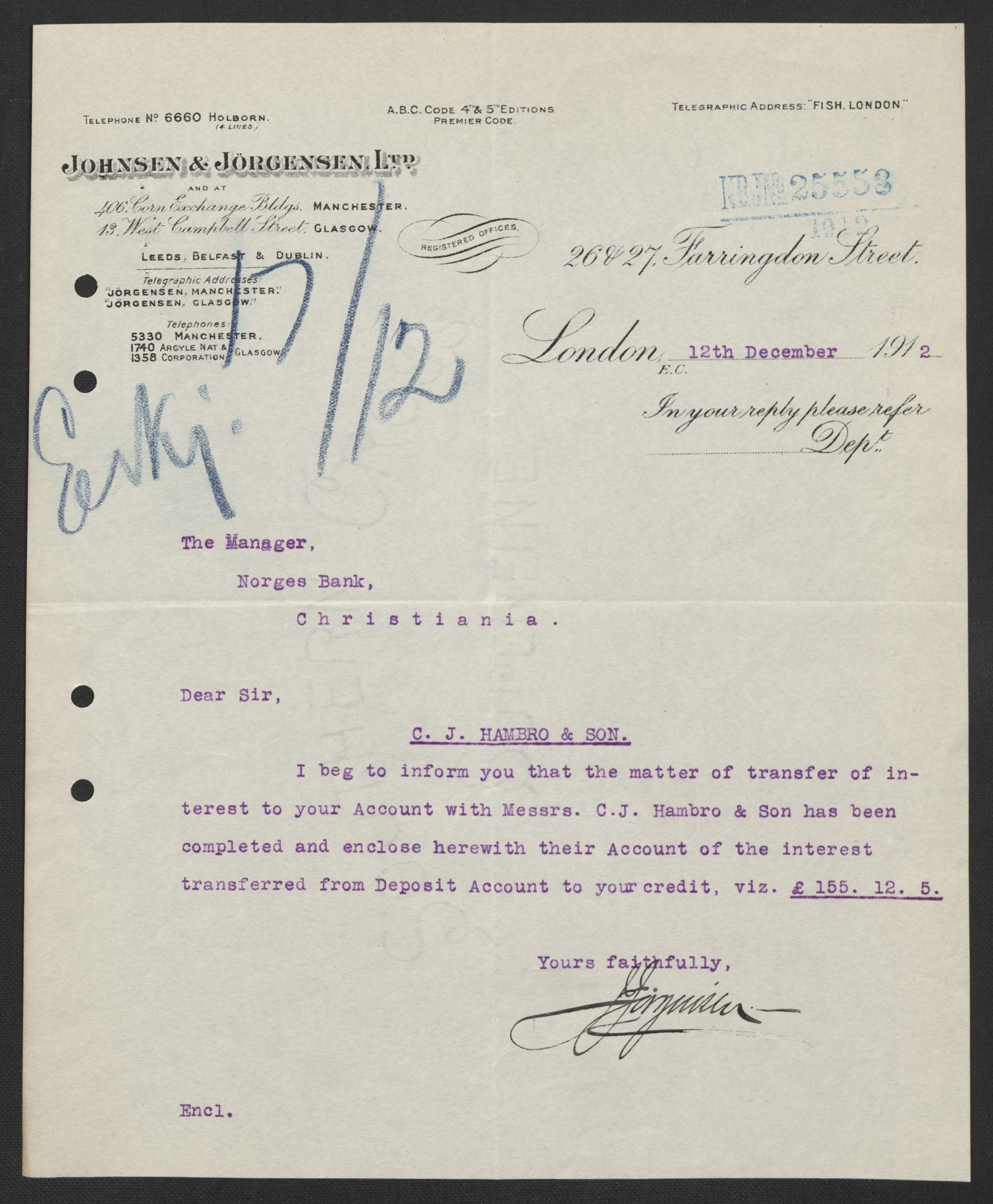 Norges Bank, Direksjonsarkivet I, AV/RA-S-3160/E/L0032: Hovedsetet, 1821-1921, p. 5