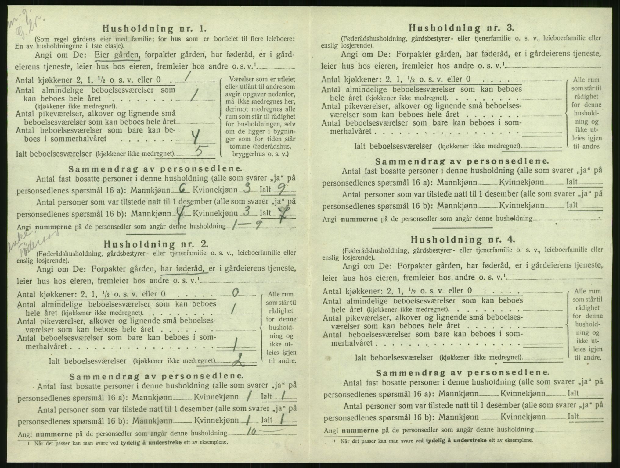 SAT, 1920 census for Leirfjord, 1920, p. 434