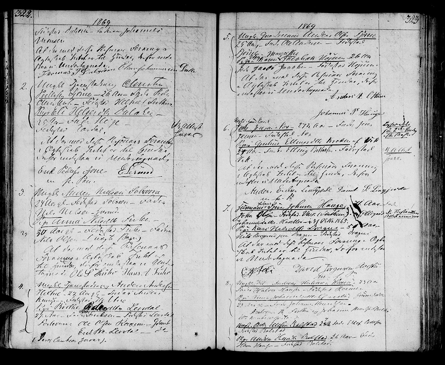 Luster sokneprestembete, AV/SAB-A-81101/H/Haa/Haaa/L0003: Parish register (official) no. A 3, 1803-1821, p. 322-323