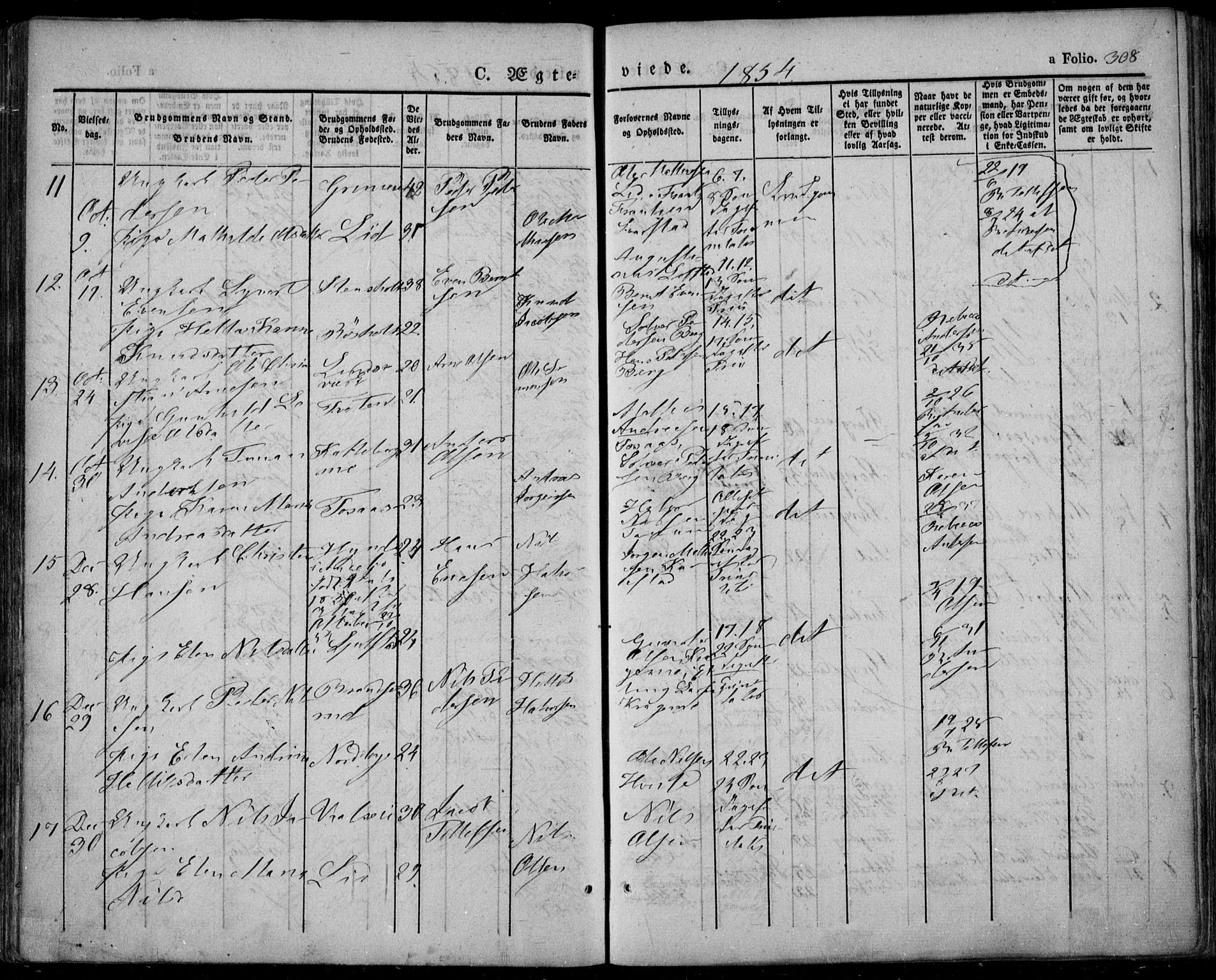 Lardal kirkebøker, AV/SAKO-A-350/F/Fa/L0006: Parish register (official) no. I 6, 1835-1860, p. 308