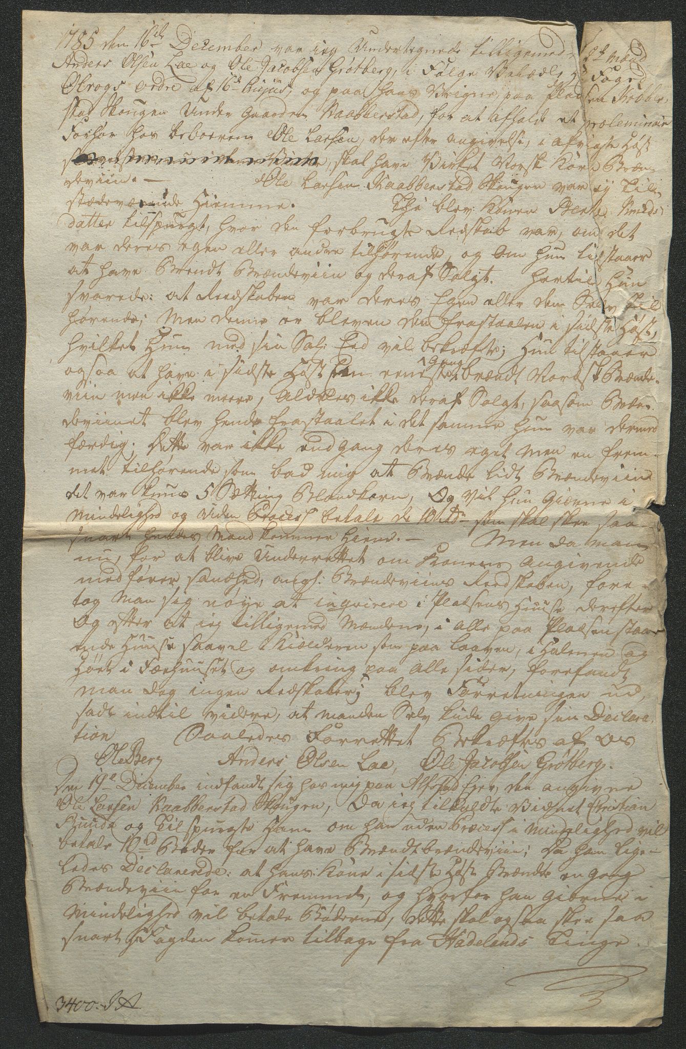 Fylkesmannen i Oppland, SAH/FYO-002/1/D/Dl/L0509B: Brev fra fogden i Toten, 1785-1786, p. 251