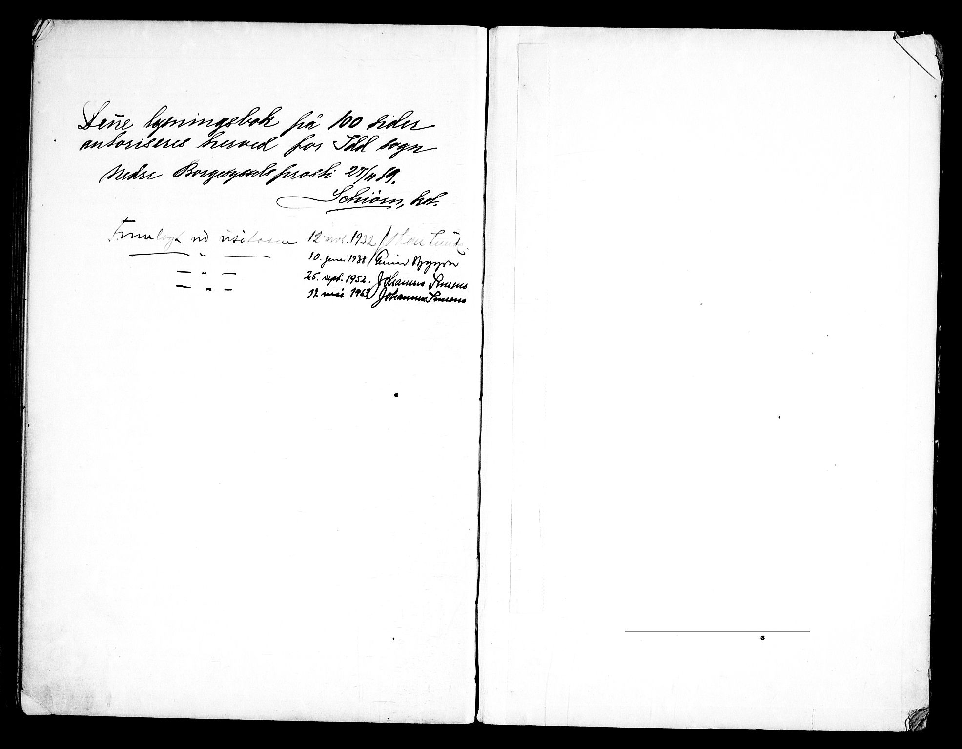 Idd prestekontor Kirkebøker, AV/SAO-A-10911/H/Ha/L0002: Banns register no. I 2, 1919-1958