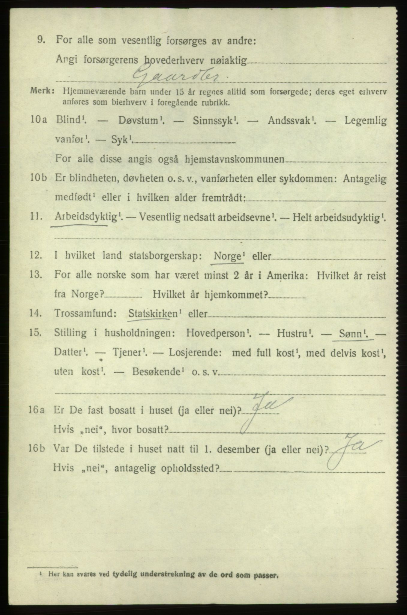 SAB, 1920 census for Fitjar, 1920, p. 2517