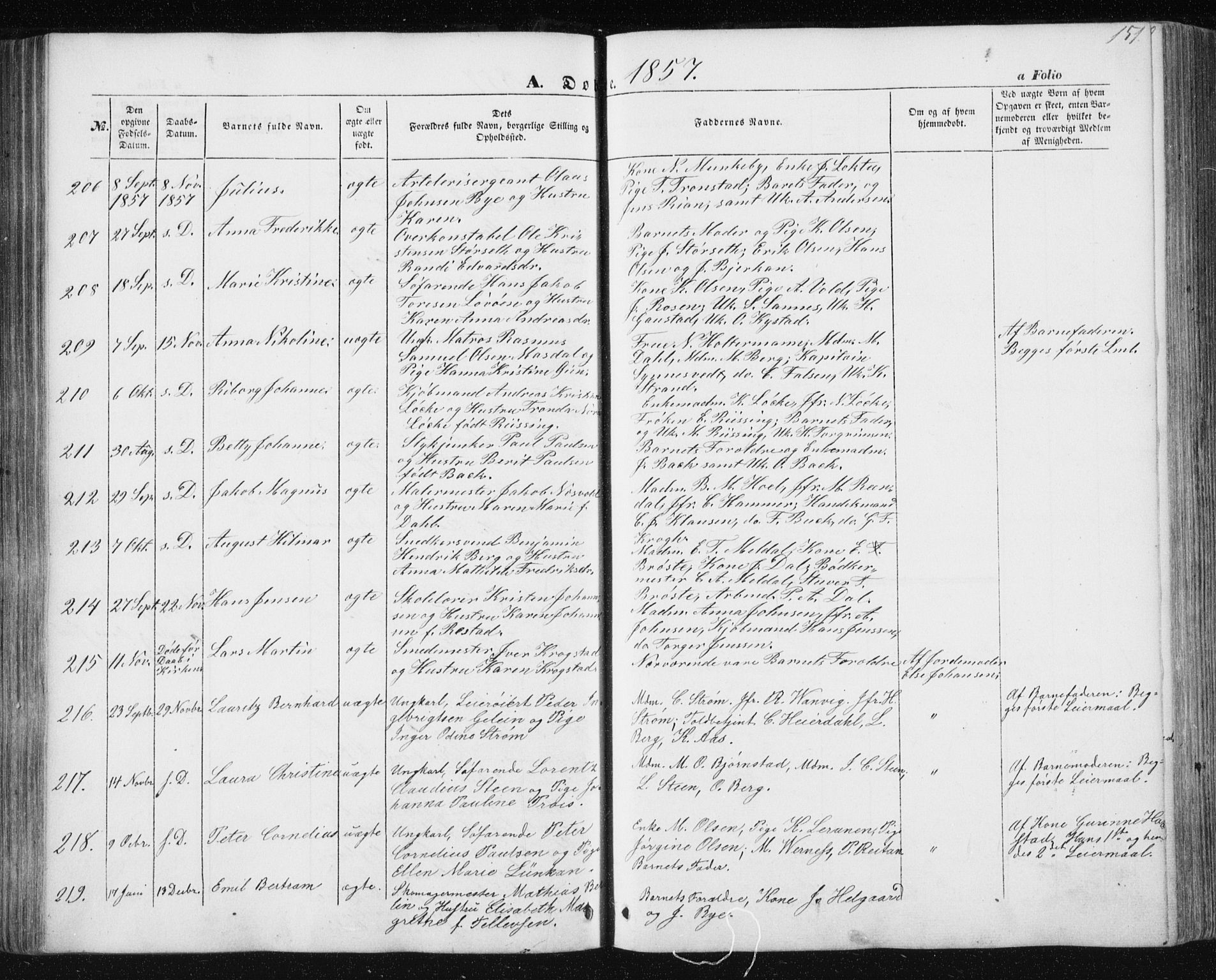 Ministerialprotokoller, klokkerbøker og fødselsregistre - Sør-Trøndelag, SAT/A-1456/602/L0112: Parish register (official) no. 602A10, 1848-1859, p. 151