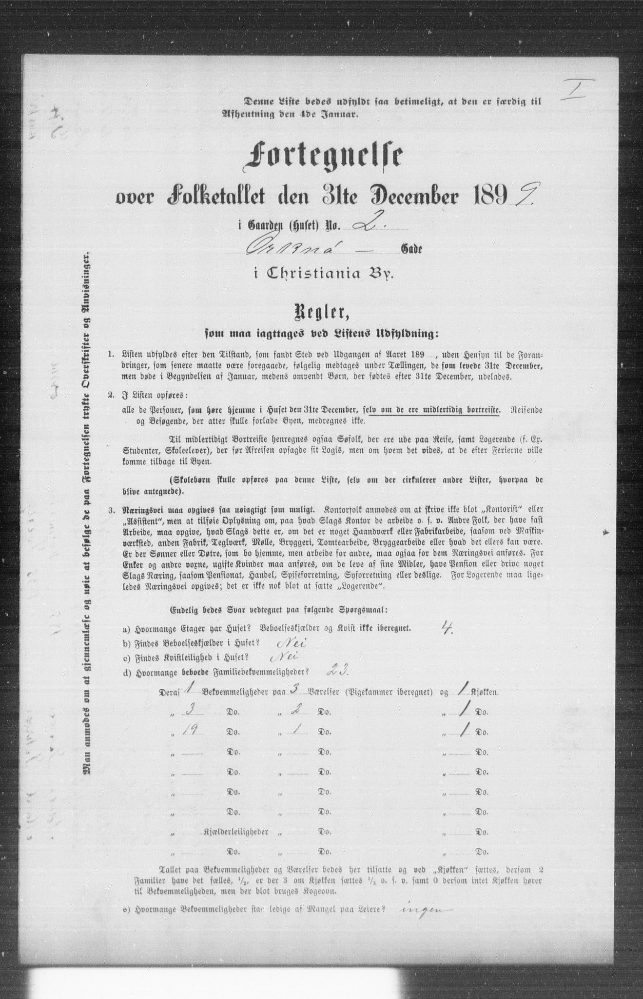 OBA, Municipal Census 1899 for Kristiania, 1899, p. 9851