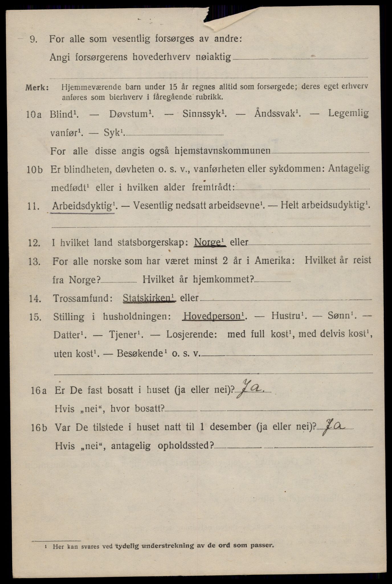 SAT, 1920 census for Trondheim, 1920, p. 42475