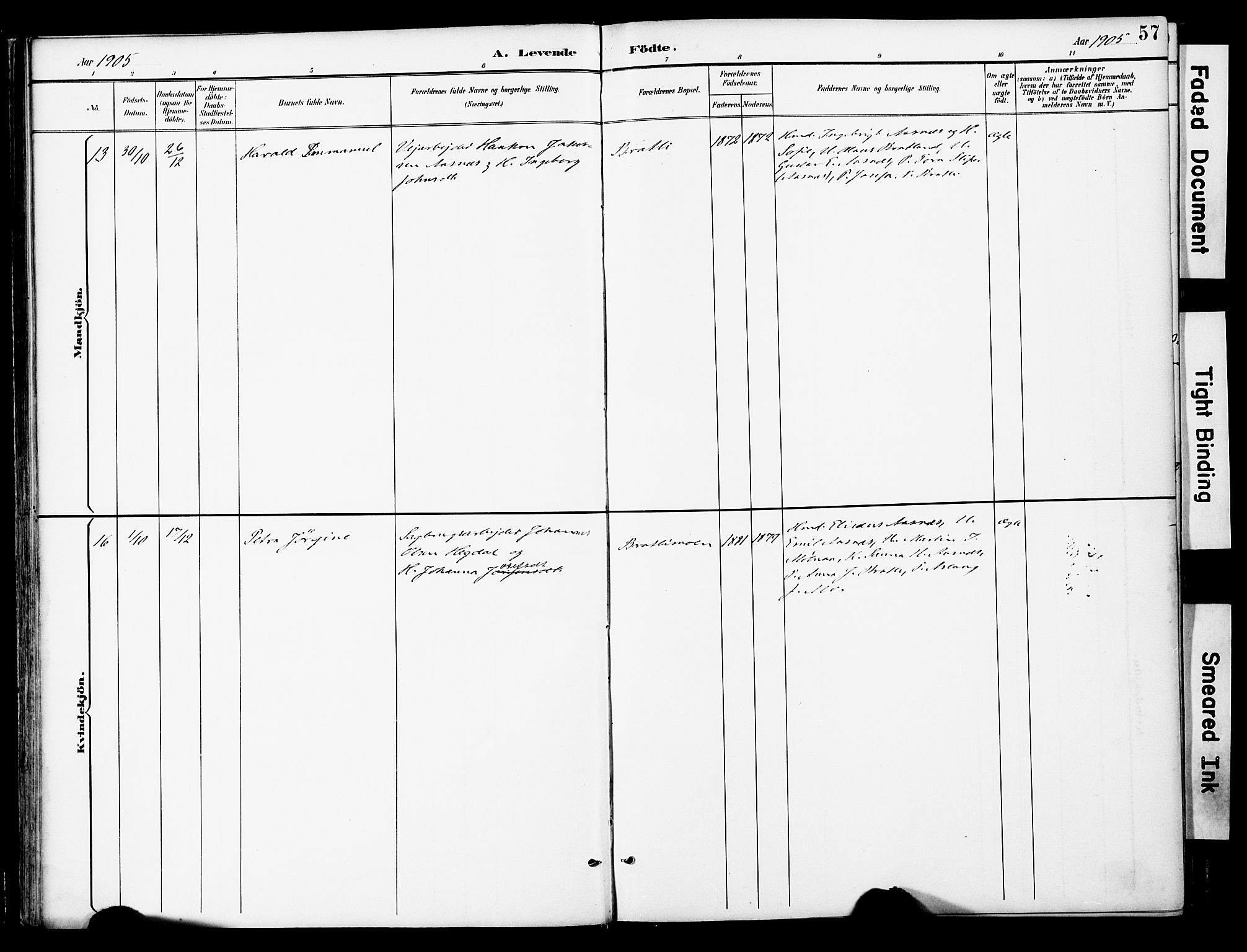 Ministerialprotokoller, klokkerbøker og fødselsregistre - Nord-Trøndelag, SAT/A-1458/742/L0409: Parish register (official) no. 742A02, 1891-1905, p. 57