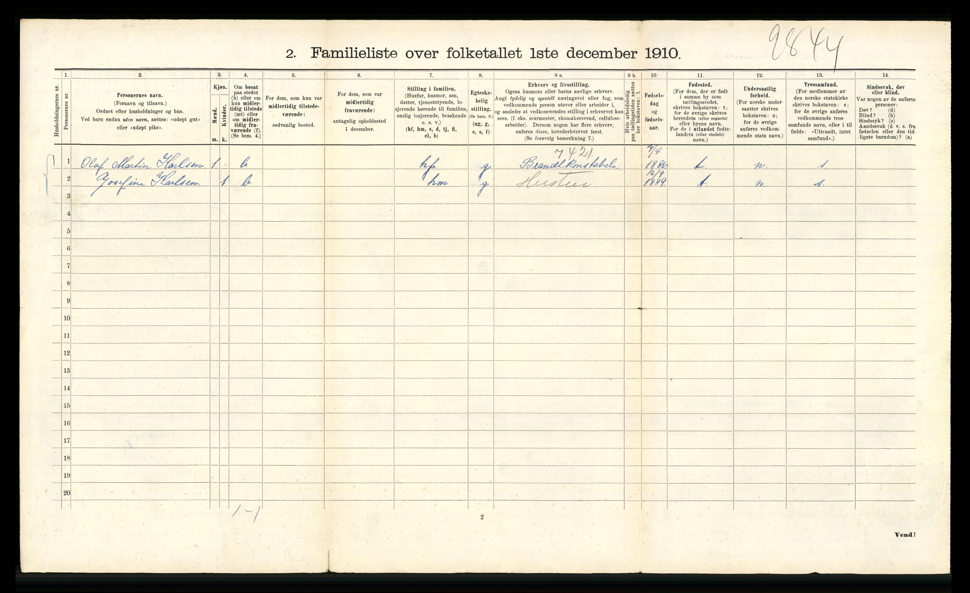 RA, 1910 census for Bergen, 1910, p. 24132