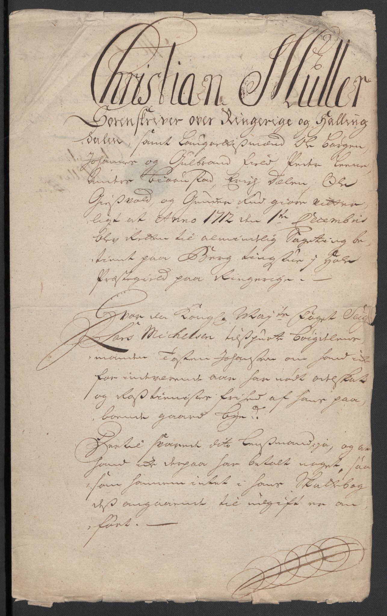Rentekammeret inntil 1814, Reviderte regnskaper, Fogderegnskap, RA/EA-4092/R23/L1469: Fogderegnskap Ringerike og Hallingdal, 1711, p. 204