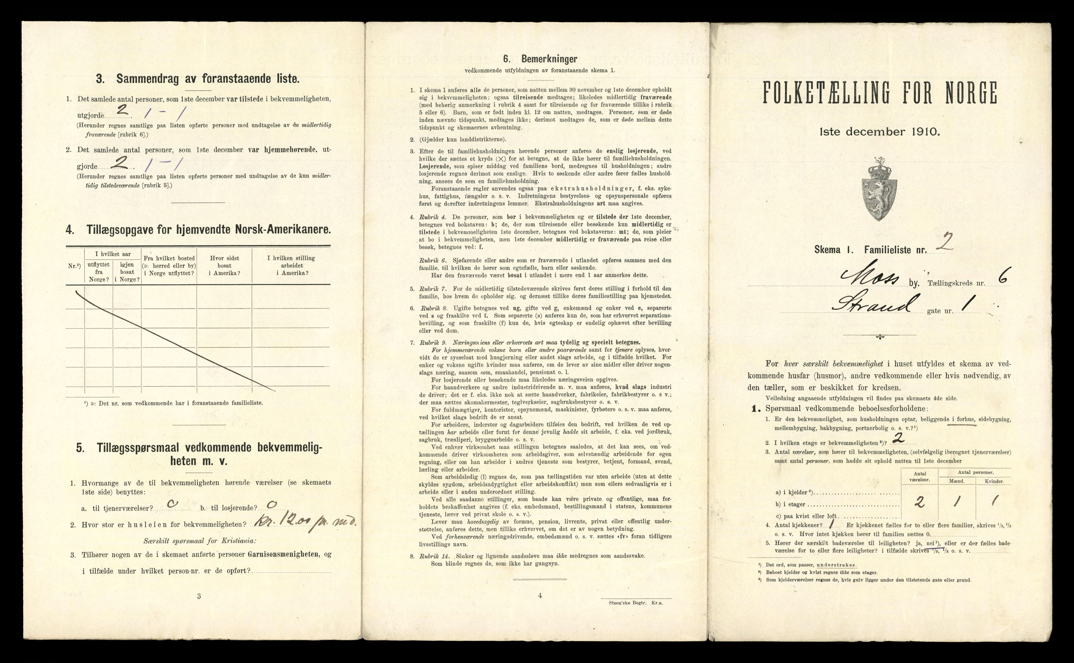 RA, 1910 census for Moss, 1910, p. 2693