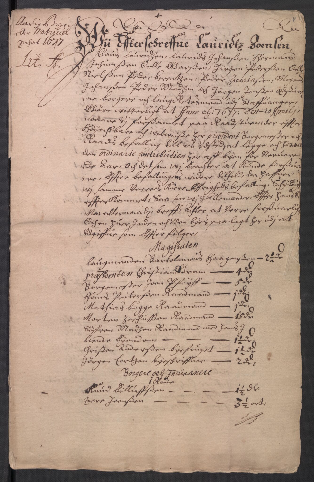 Rentekammeret inntil 1814, Reviderte regnskaper, Byregnskaper, RA/EA-4066/R/Ro/L0300: [O3] Kontribusjonsregnskap, 1661-1678, p. 291