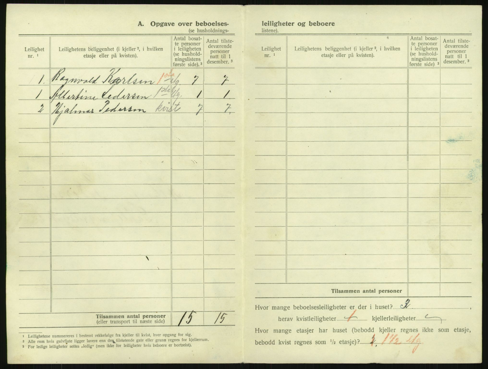 SAKO, 1920 census for Larvik, 1920, p. 2607