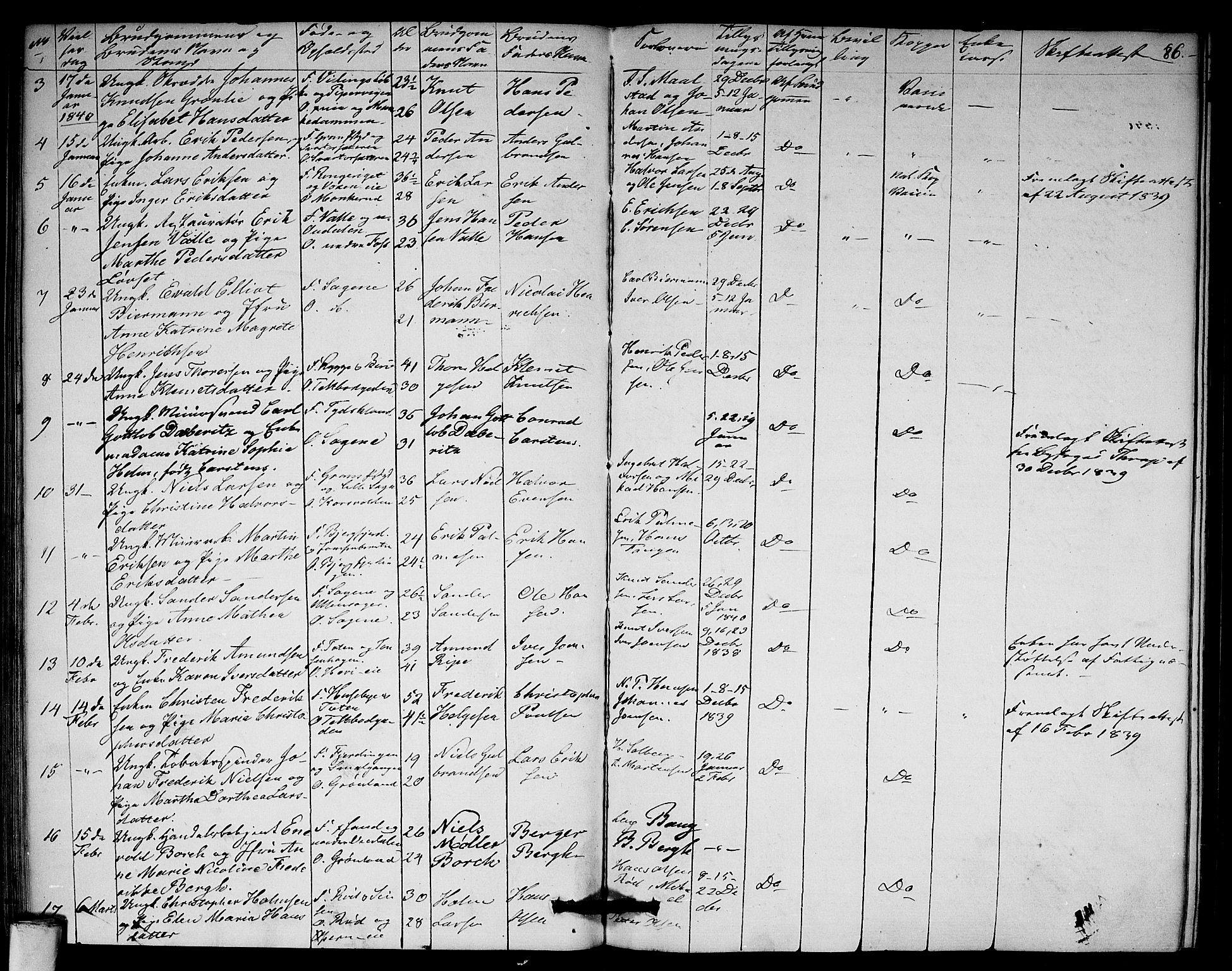 Aker prestekontor kirkebøker, SAO/A-10861/F/L0018: Parish register (official) no. 18, 1829-1853, p. 86