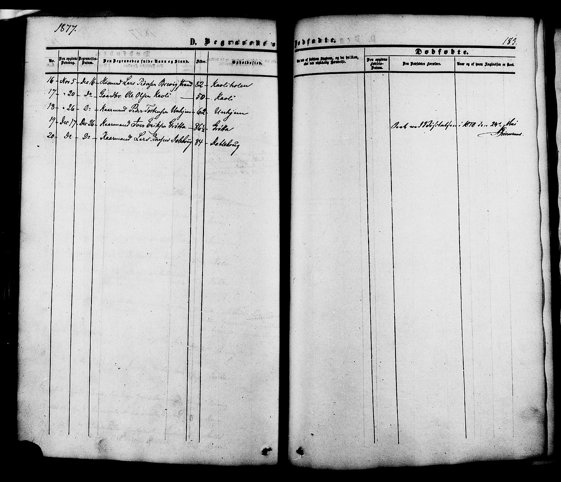 Ministerialprotokoller, klokkerbøker og fødselsregistre - Møre og Romsdal, SAT/A-1454/545/L0586: Parish register (official) no. 545A02, 1854-1877, p. 183