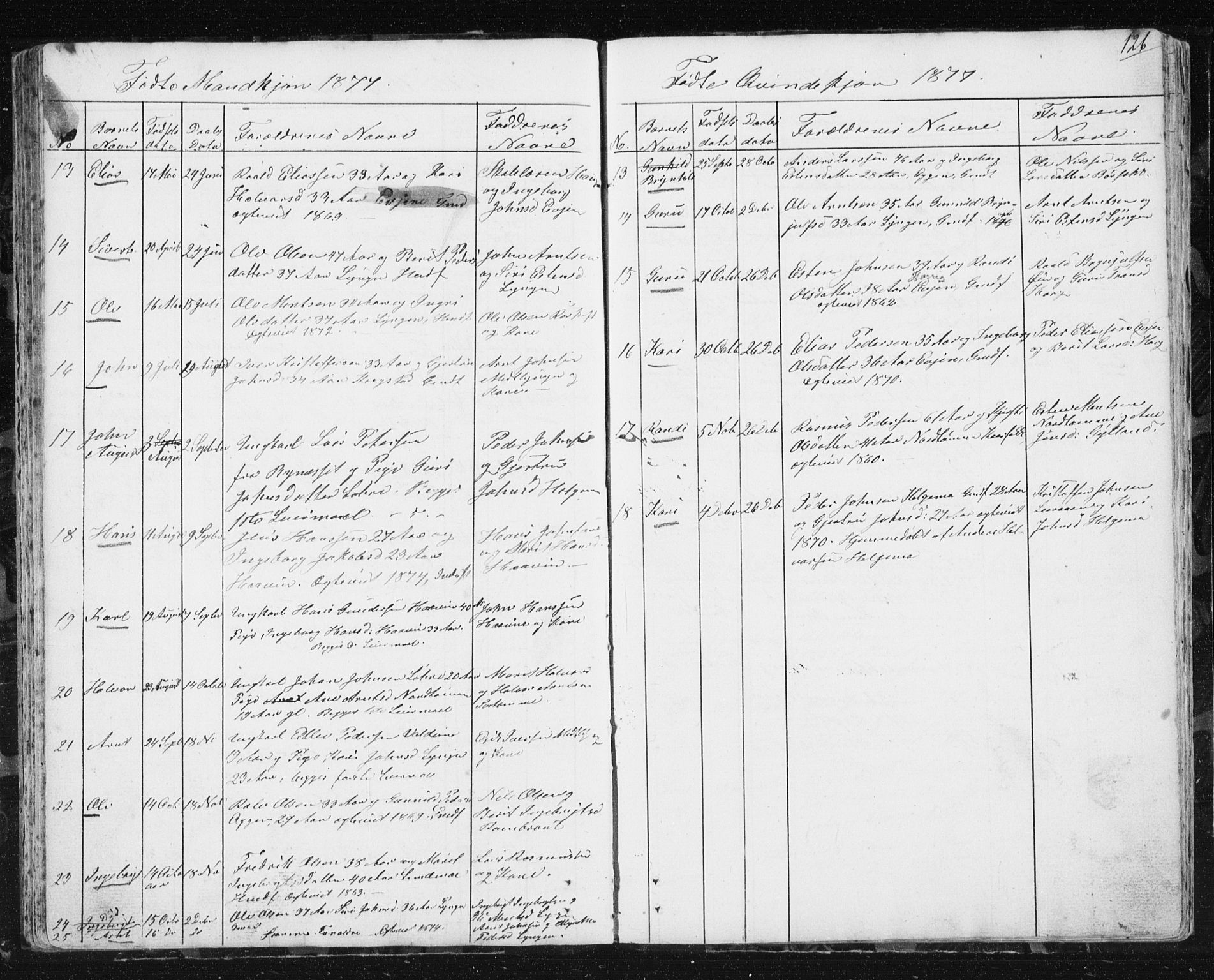 Ministerialprotokoller, klokkerbøker og fødselsregistre - Sør-Trøndelag, SAT/A-1456/692/L1110: Parish register (copy) no. 692C05, 1849-1889, p. 126