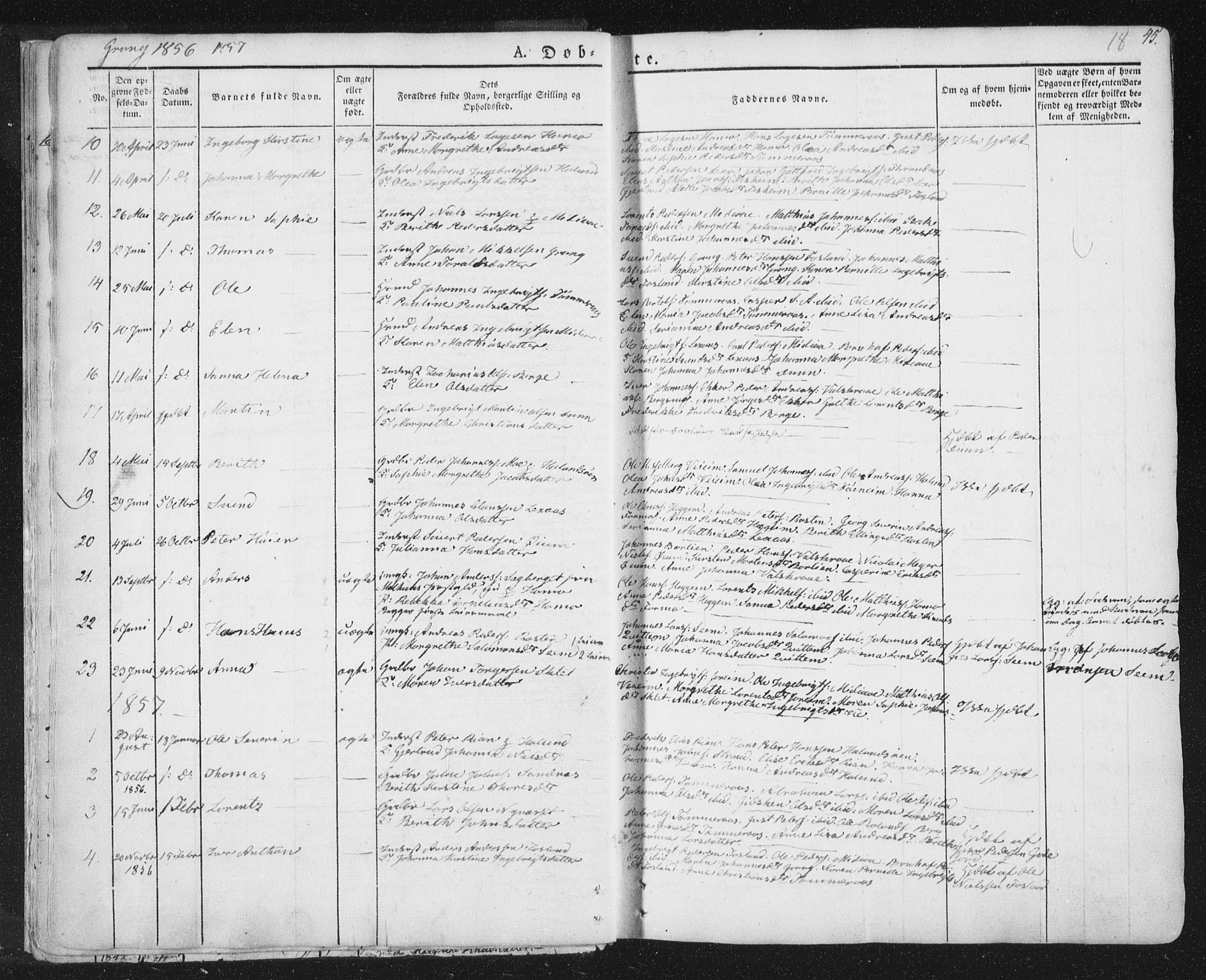 Ministerialprotokoller, klokkerbøker og fødselsregistre - Nord-Trøndelag, SAT/A-1458/758/L0513: Parish register (official) no. 758A02 /1, 1839-1868, p. 18