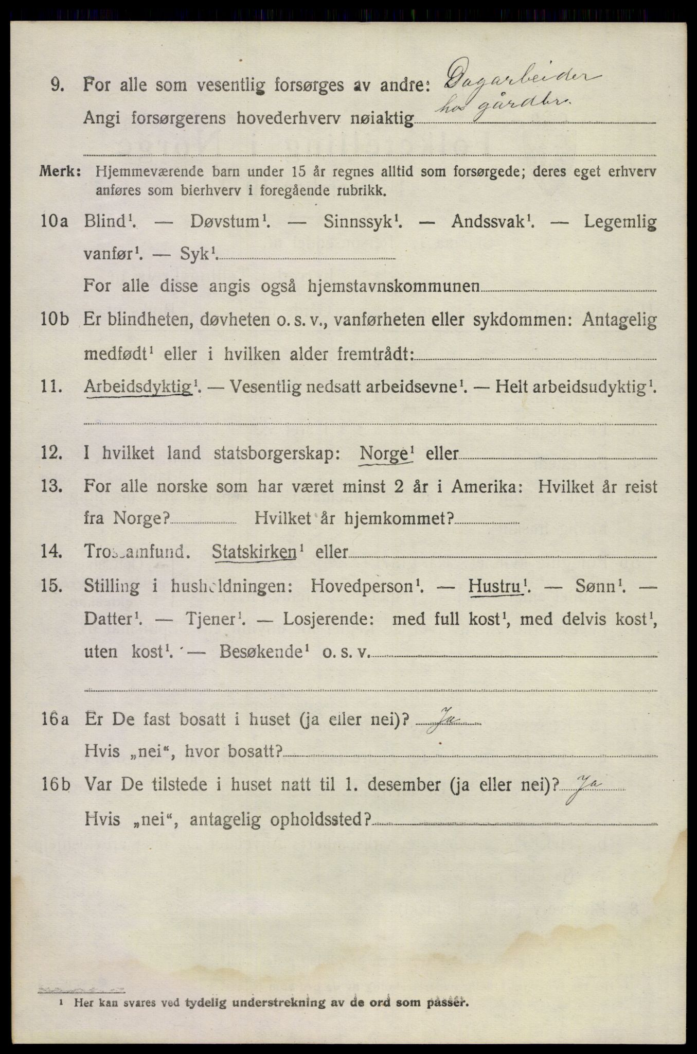 SAKO, 1920 census for Våle, 1920, p. 2289