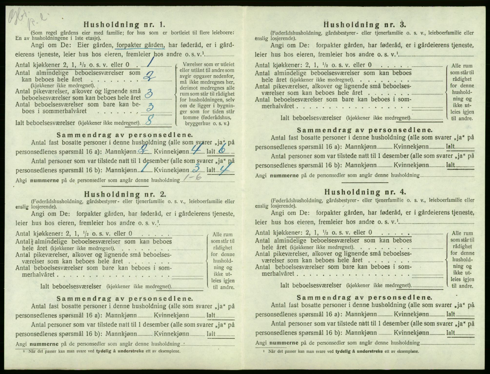 SAB, 1920 census for Austevoll, 1920, p. 491