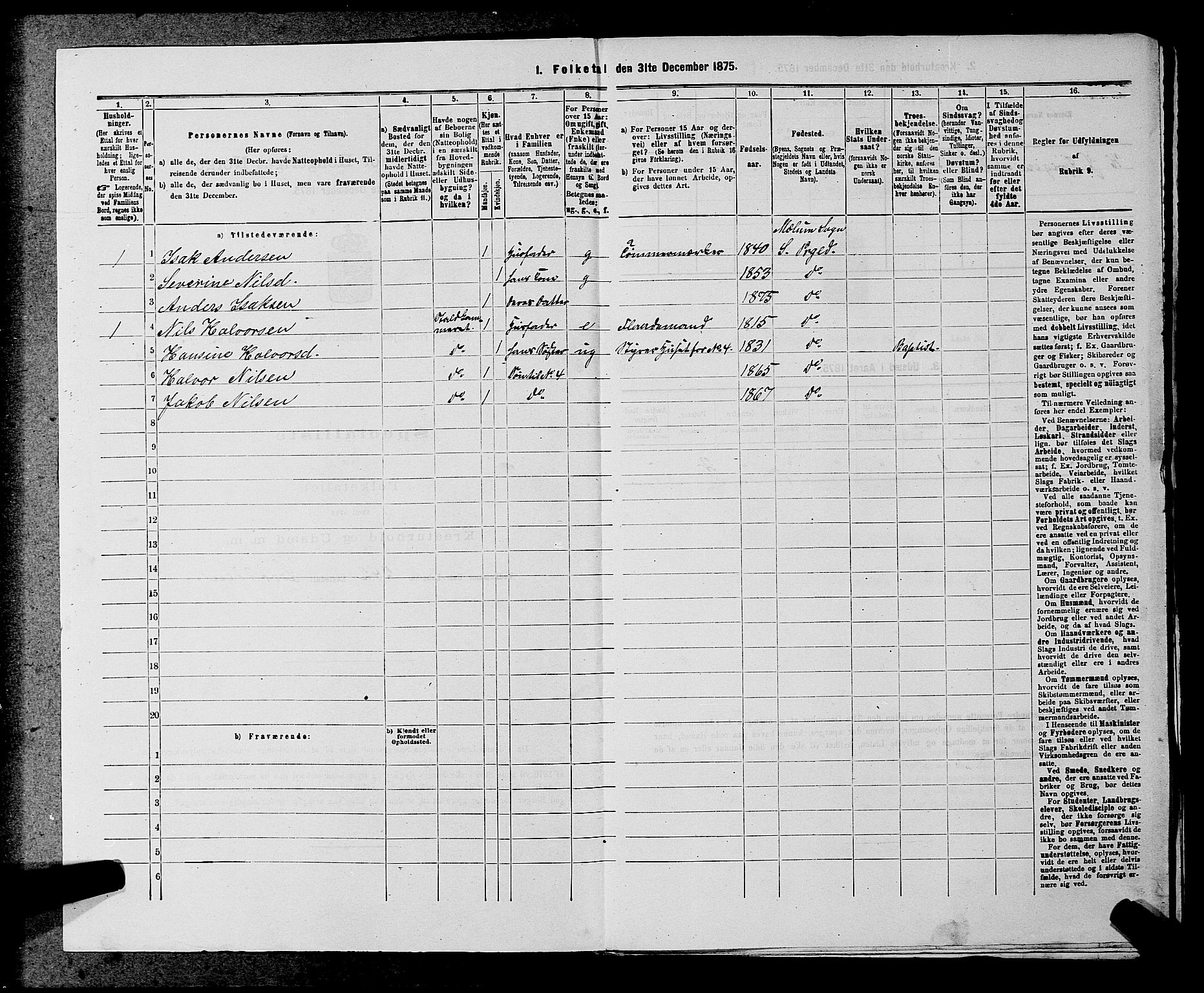 SAKO, 1875 census for 0818P Solum, 1875, p. 1380