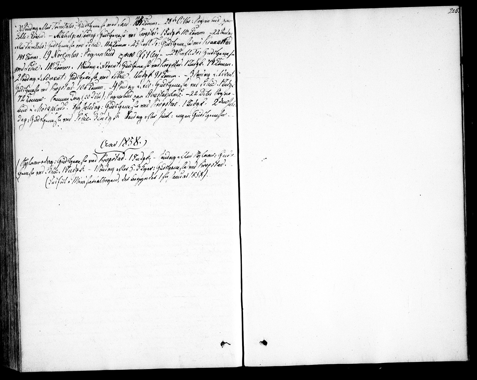 Kråkstad prestekontor Kirkebøker, SAO/A-10125a/F/Fa/L0006: Parish register (official) no. I 6, 1848-1857, p. 225