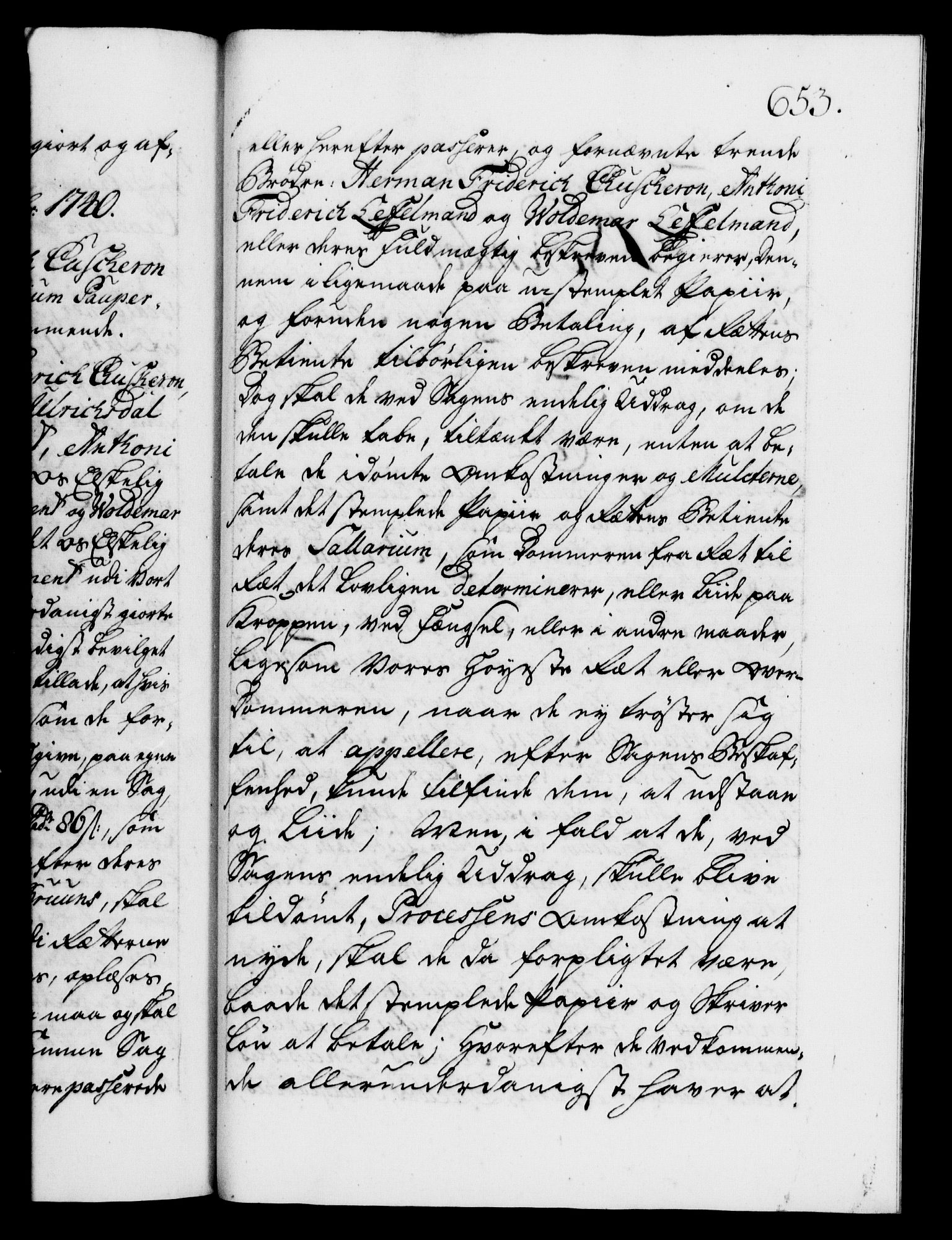 Danske Kanselli 1572-1799, AV/RA-EA-3023/F/Fc/Fca/Fcaa/L0031: Norske registre, 1739-1740, p. 653a