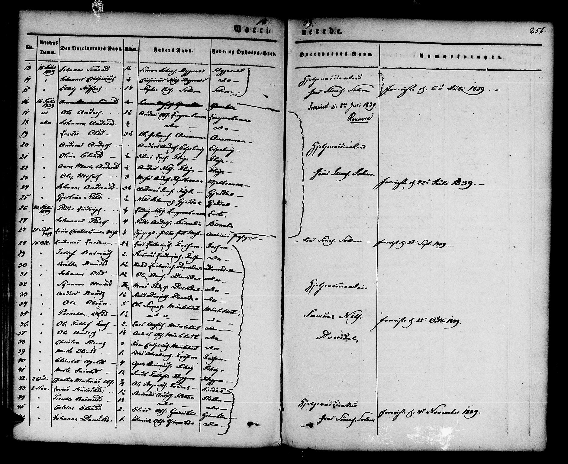 Jølster sokneprestembete, SAB/A-80701/H/Haa/Haaa/L0009: Parish register (official) no. A 9, 1833-1848, p. 256