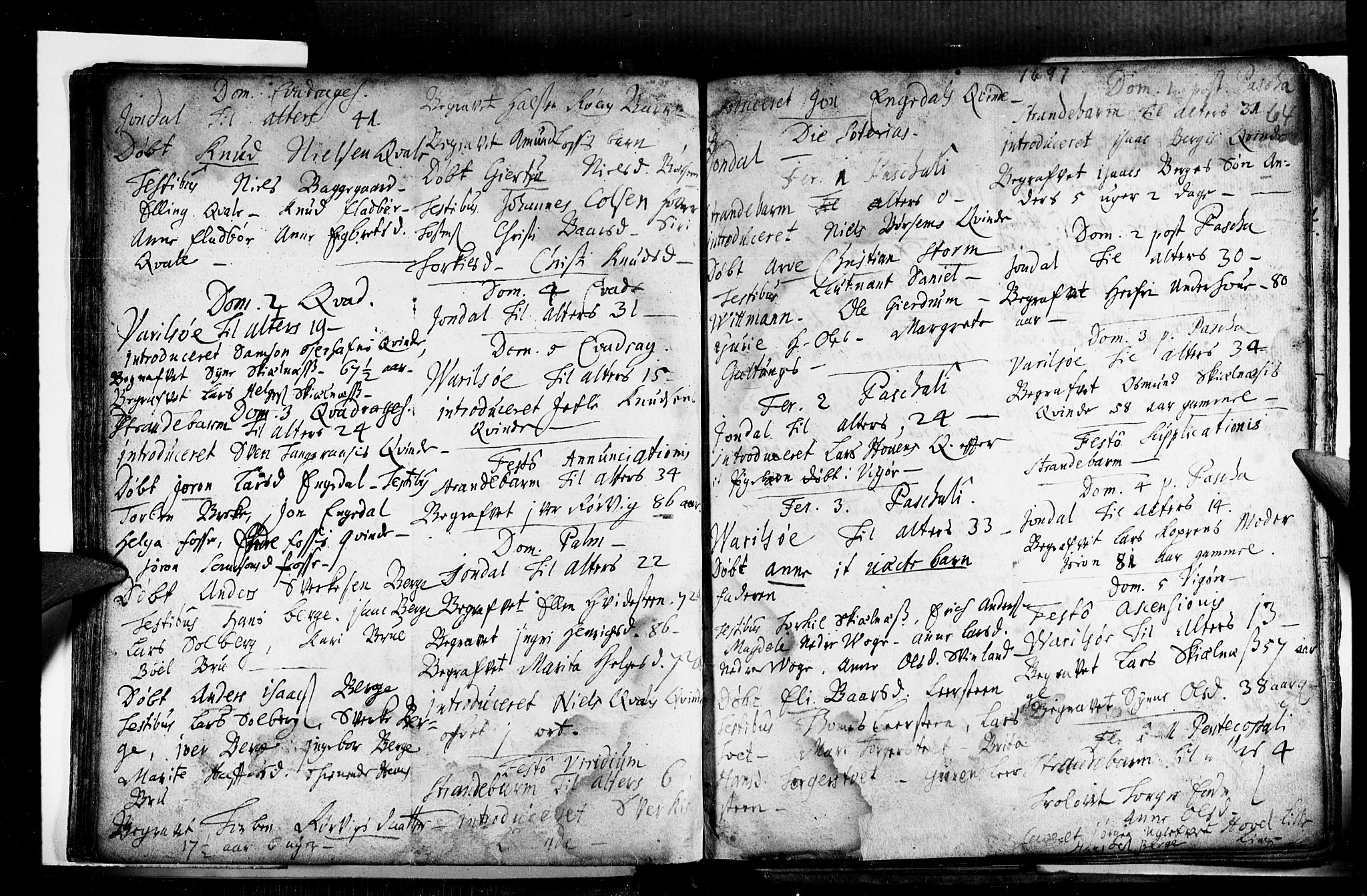 Strandebarm sokneprestembete, AV/SAB-A-78401/H/Haa: Parish register (official) no. A 1, 1670-1726, p. 64