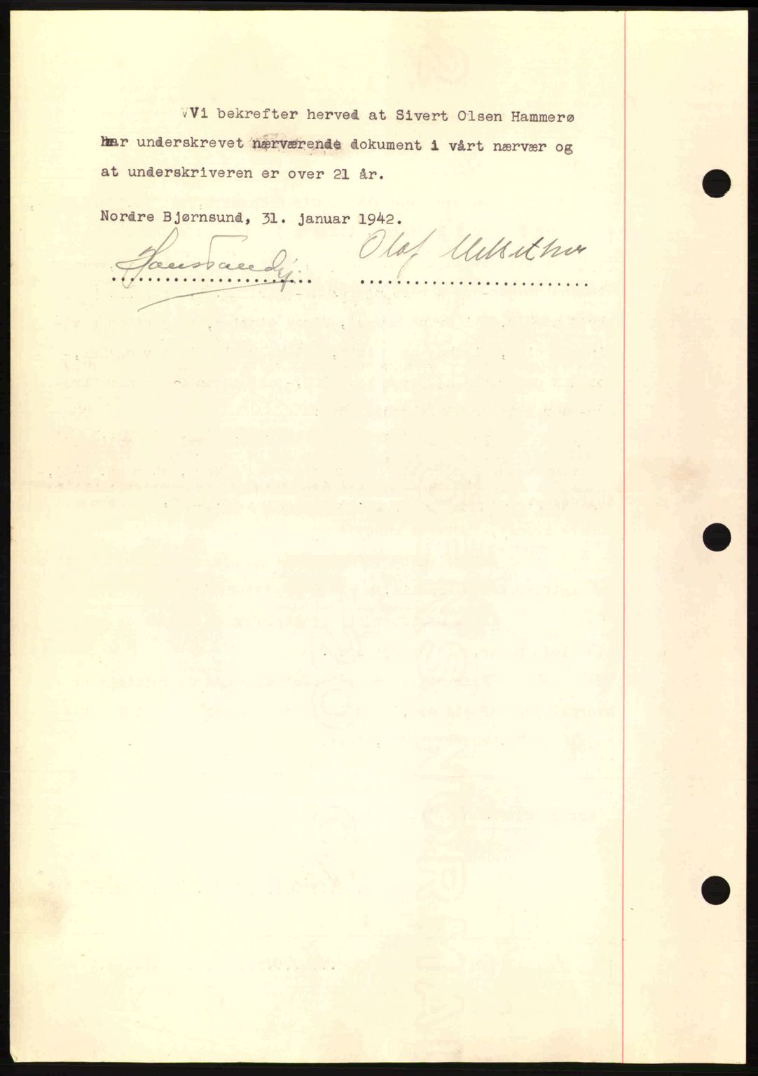 Romsdal sorenskriveri, AV/SAT-A-4149/1/2/2C: Mortgage book no. A11, 1941-1942, Diary no: : 254/1942