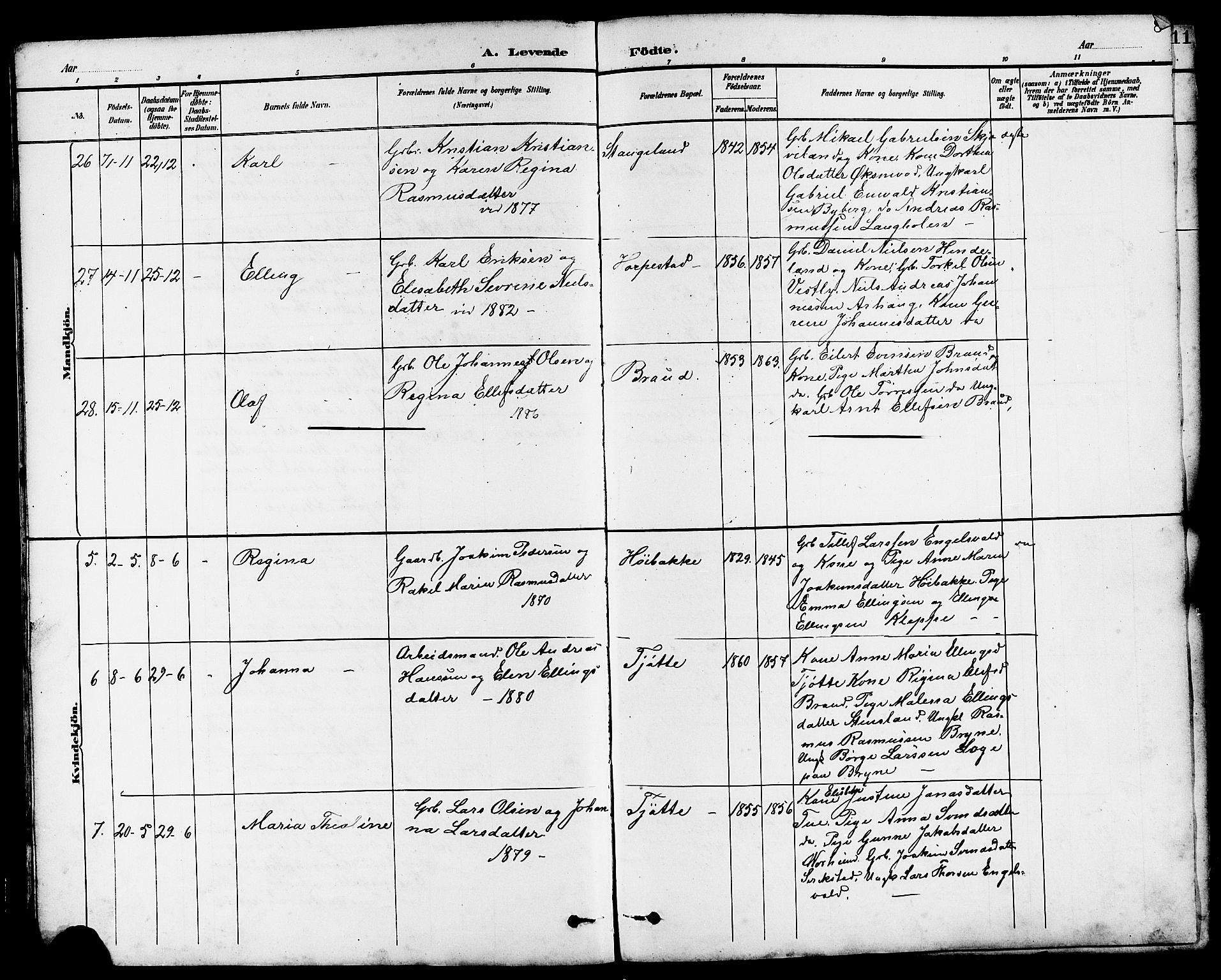 Klepp sokneprestkontor, AV/SAST-A-101803/001/3/30BB/L0004: Parish register (copy) no. B 4, 1889-1914, p. 8